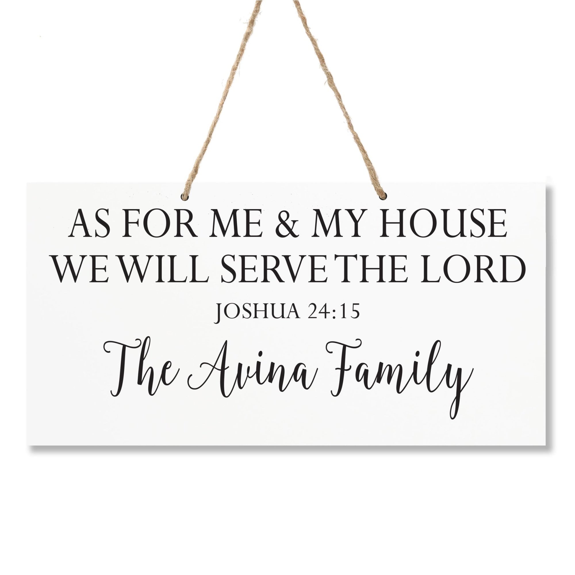 Personalized Family Name Sign For New Home - Serve The Lord - LifeSong Milestones