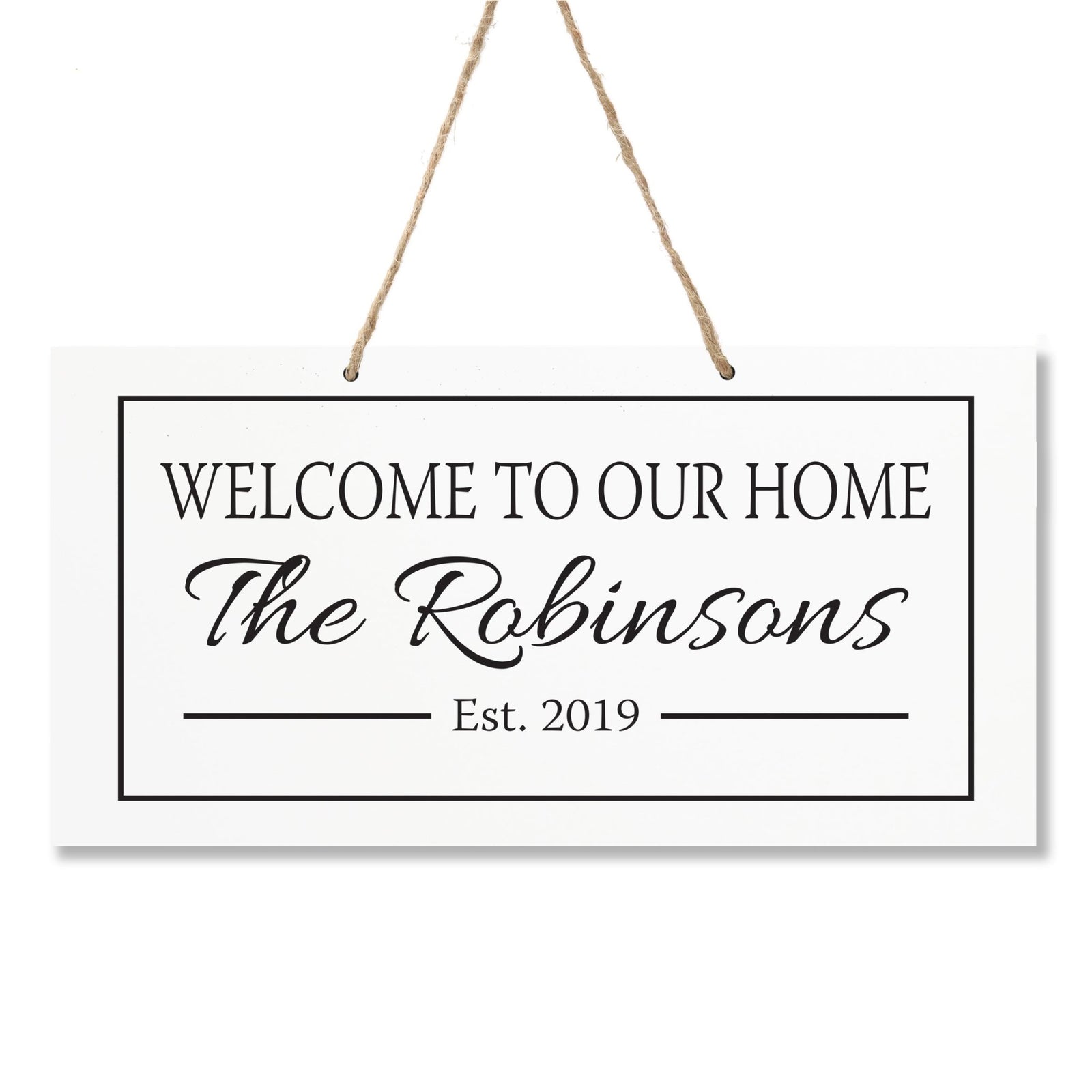 Personalized Family Name Sign For New Home - Welcome - LifeSong Milestones
