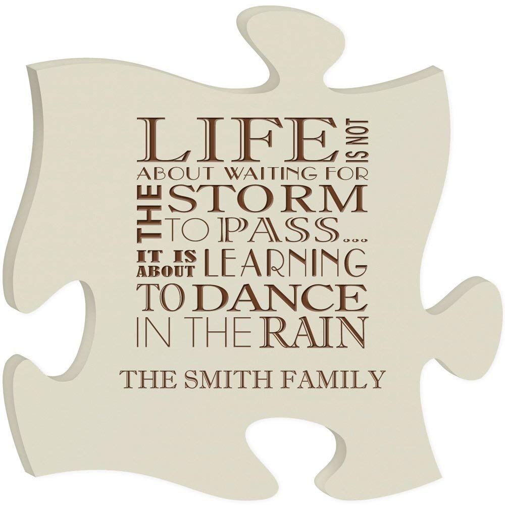 Personalized Family Puzzle Plaque Gift &quot;Life is about&quot; - LifeSong Milestones