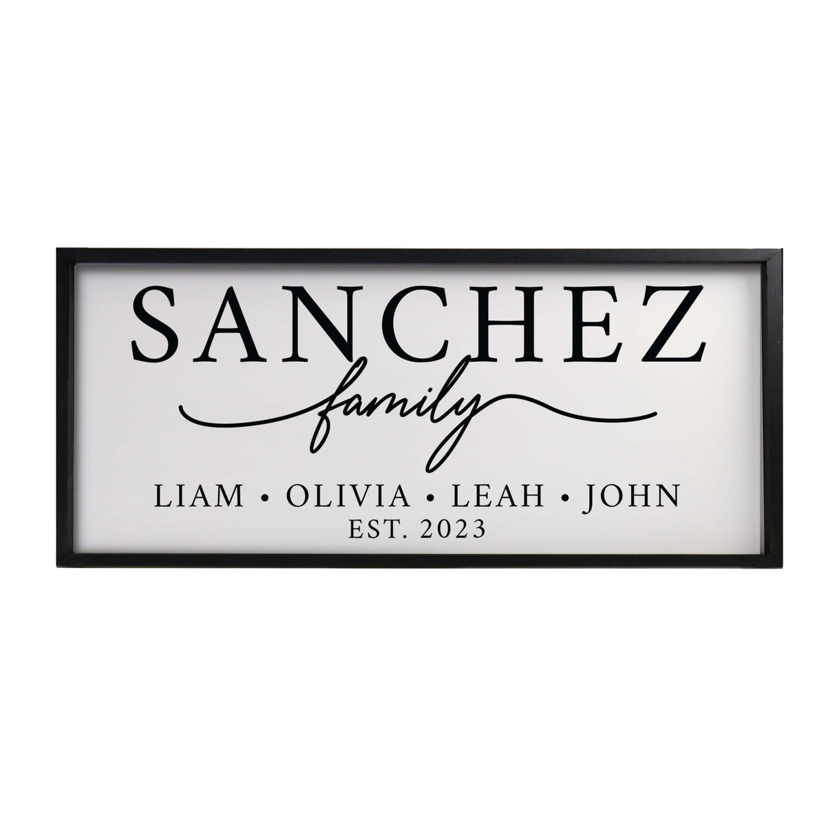 Personalized Family Sign Framed Shadow Box For Home Décor Ideas - Sanchez Family - LifeSong Milestones