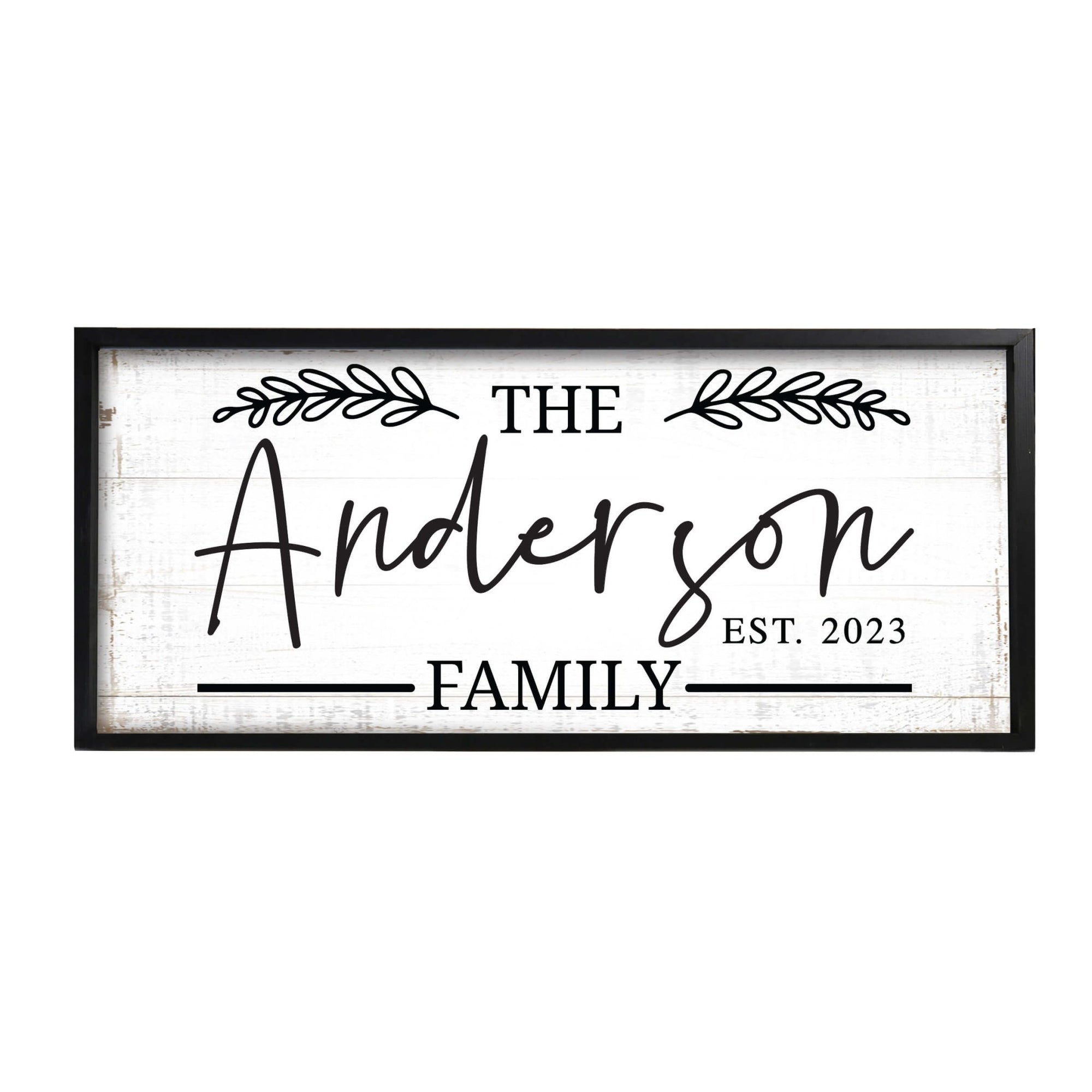 Personalized Family Sign Framed Shadow Box For Home Décor Ideas - The Anderson Family - LifeSong Milestones