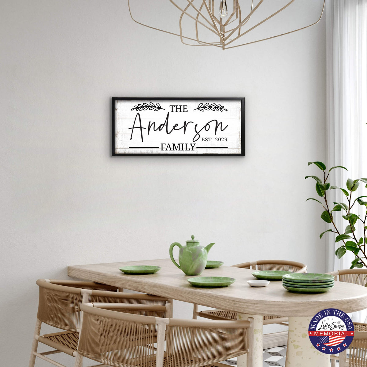 Personalized Family Sign Framed Shadow Box For Home Décor Ideas - The Anderson Family - LifeSong Milestones