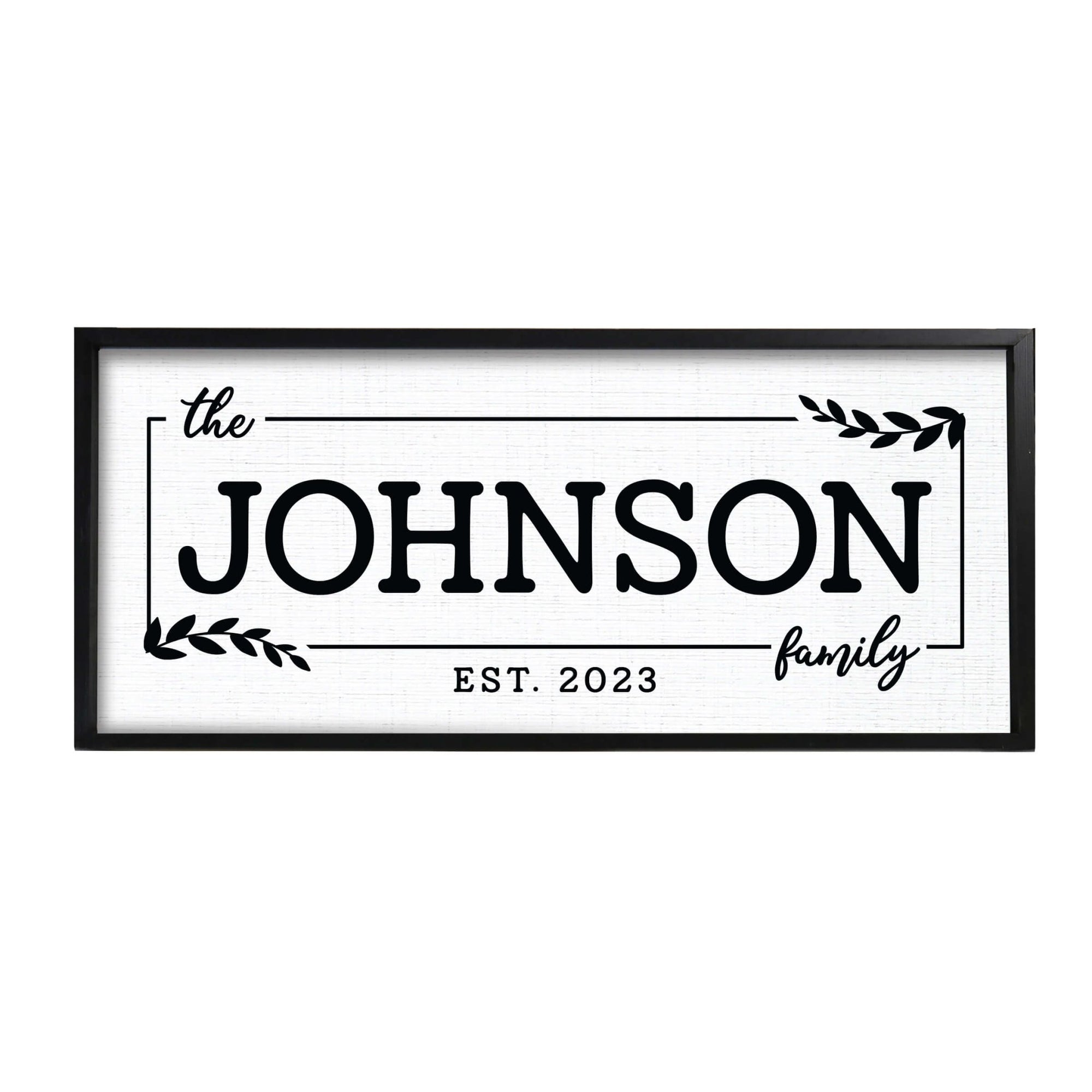 Personalized Family Sign Framed Shadow Box For Home Décor Ideas - The Johnson Family - LifeSong Milestones