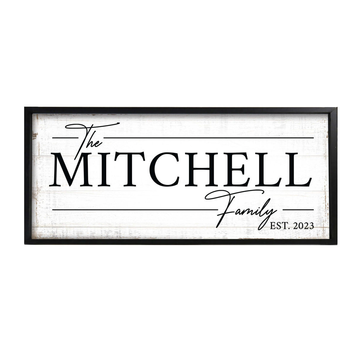Personalized Family Sign Framed Shadow Box For Home Décor Ideas - The Mitchell Family - LifeSong Milestones
