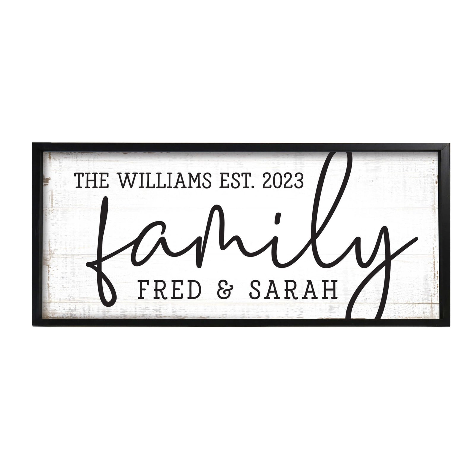 Personalized Family Sign Framed Shadow Box For Home Décor Ideas - The Williams - LifeSong Milestones