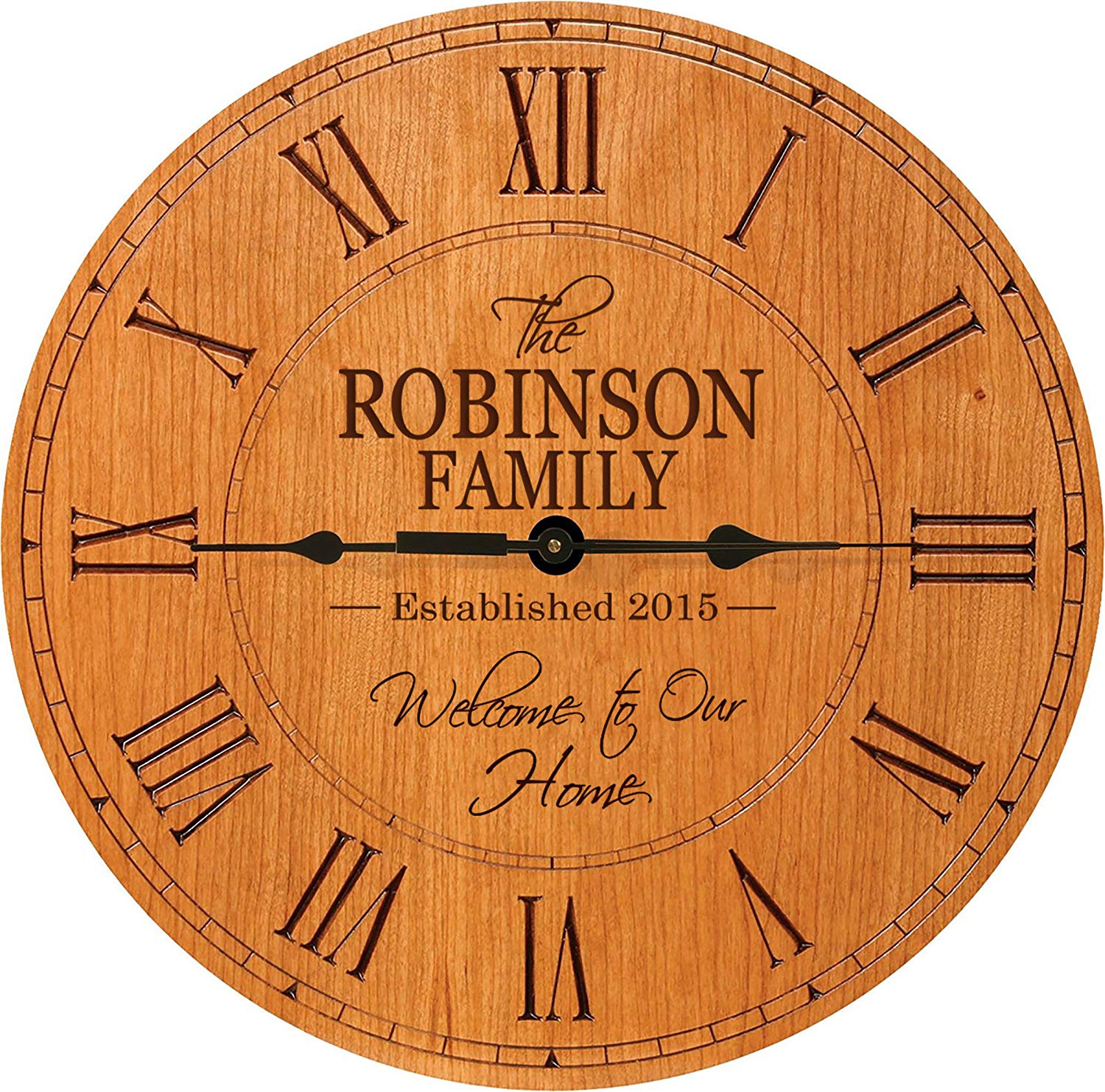 Personalized Family Wall Clock - Welcome To Our Home - LifeSong Milestones