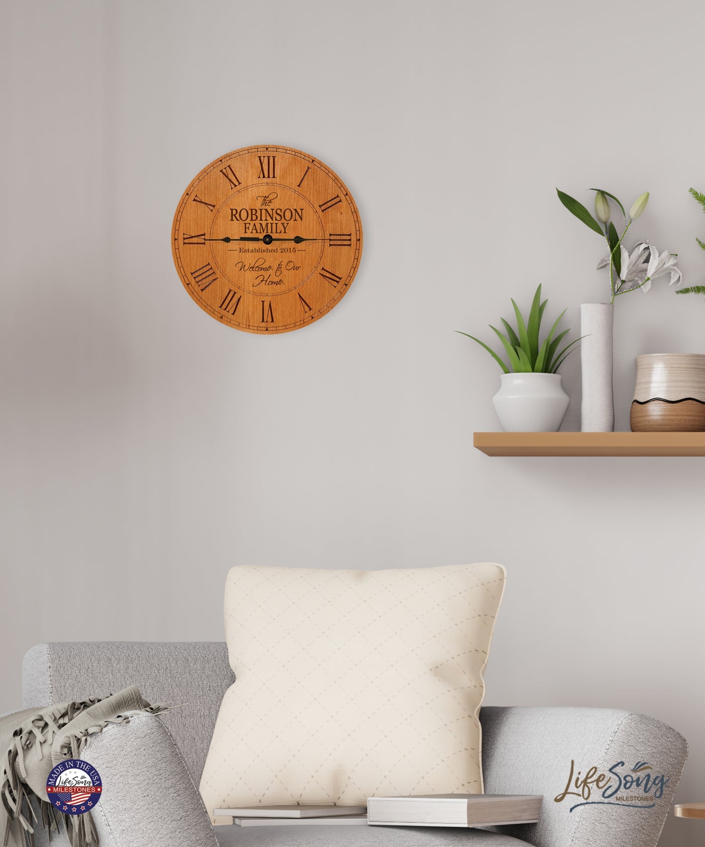 Personalized Family Wall Clock - Welcome To Our Home - LifeSong Milestones