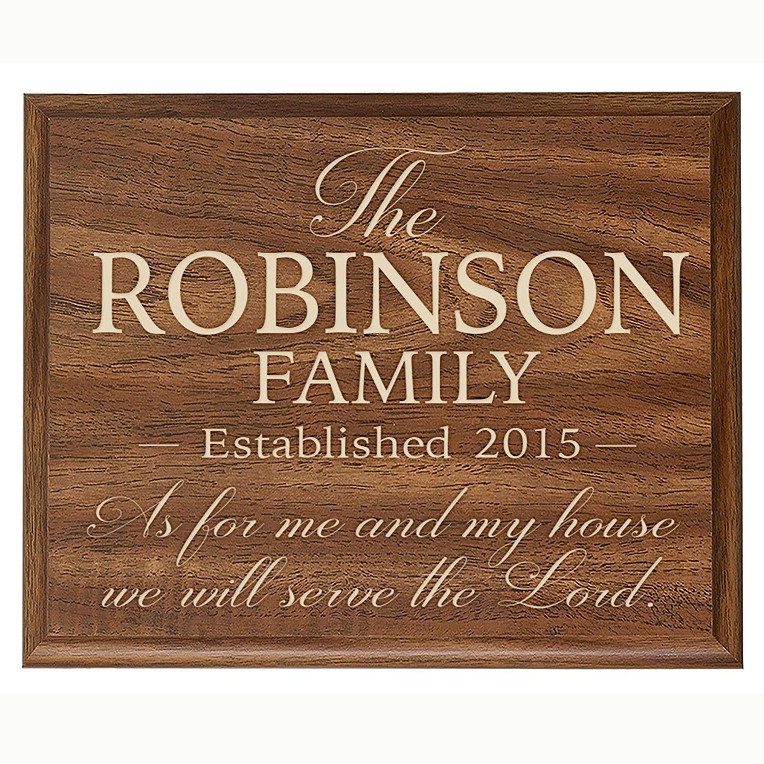 Personalized Family Wall Décor Plaque - As For Me And My House - LifeSong Milestones