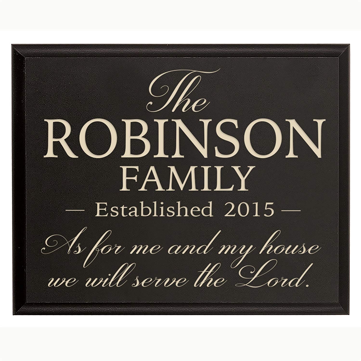 Personalized Family Wall Décor Plaque - As For Me And My House - LifeSong Milestones