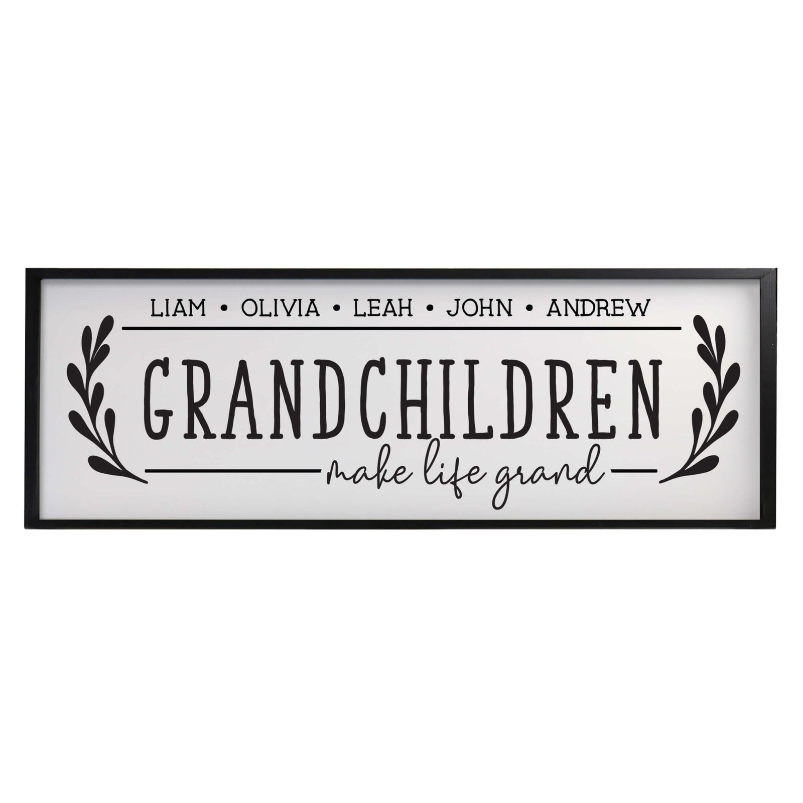 Personalized Family Wall Hanging Décor Framed Shadow Box For Home Décor - Grandchildren - LifeSong Milestones
