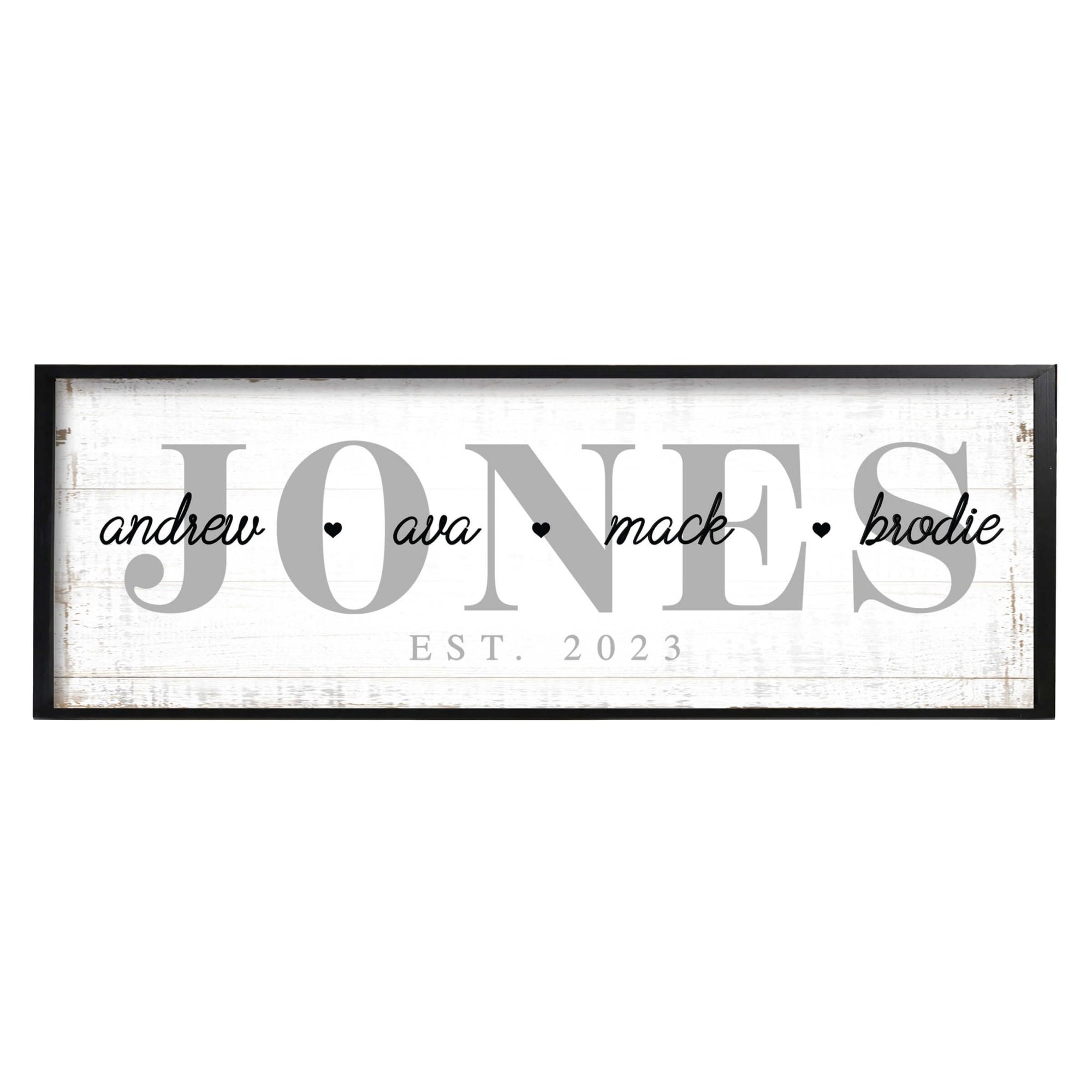 Personalized Family Wall Hanging Décor Framed Shadow Box For Home Décor - Jones - LifeSong Milestones