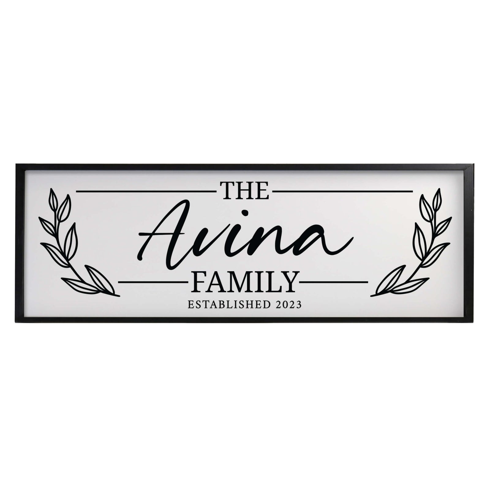 Personalized Family Wall Hanging Décor Framed Shadow Box For Home Décor - The Avina Family V2 - LifeSong Milestones