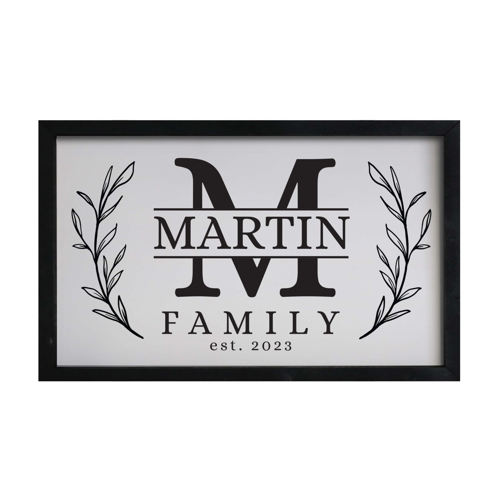 Personalized Family Wall Hanging Framed Shadow Box For Home Décor - Martin Family - LifeSong Milestones