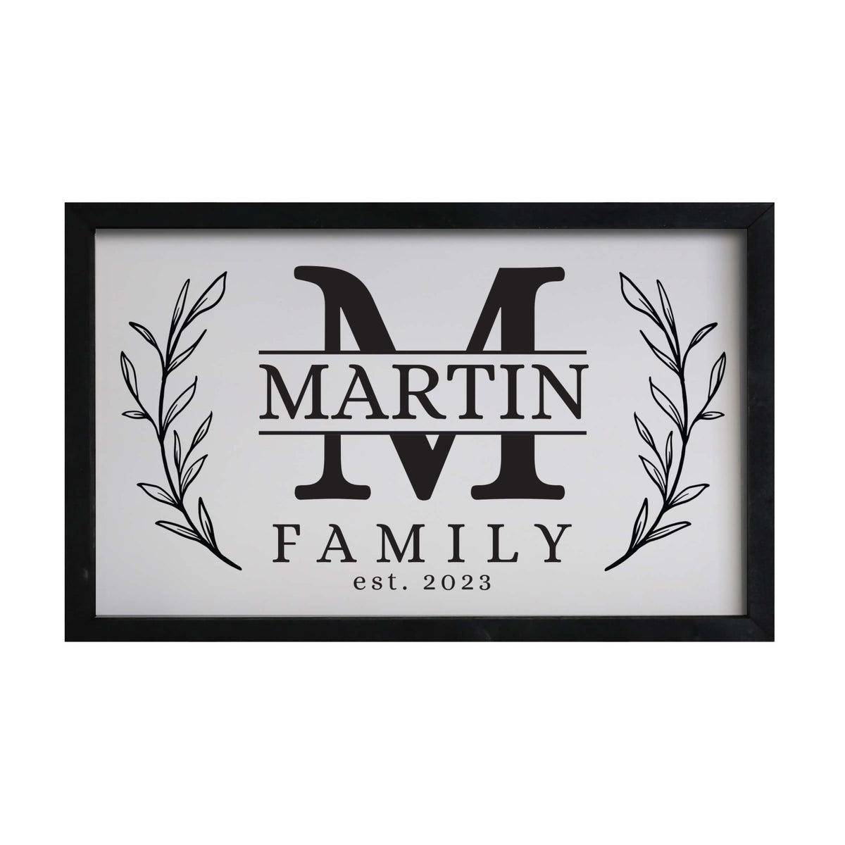Personalized Family Wall Hanging Framed Shadow Box For Home Décor - Martin Family - LifeSong Milestones