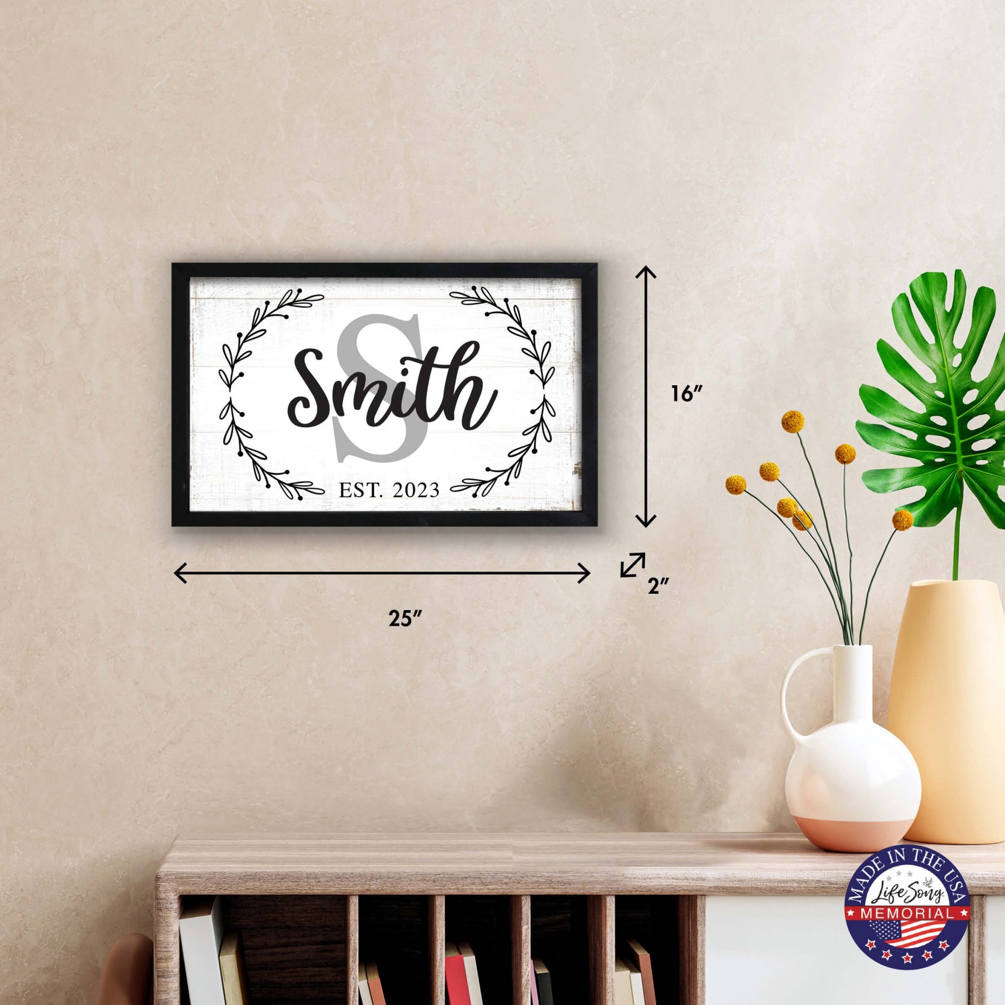 Personalized Family Wall Hanging Framed Shadow Box For Home Décor - Smith - LifeSong Milestones