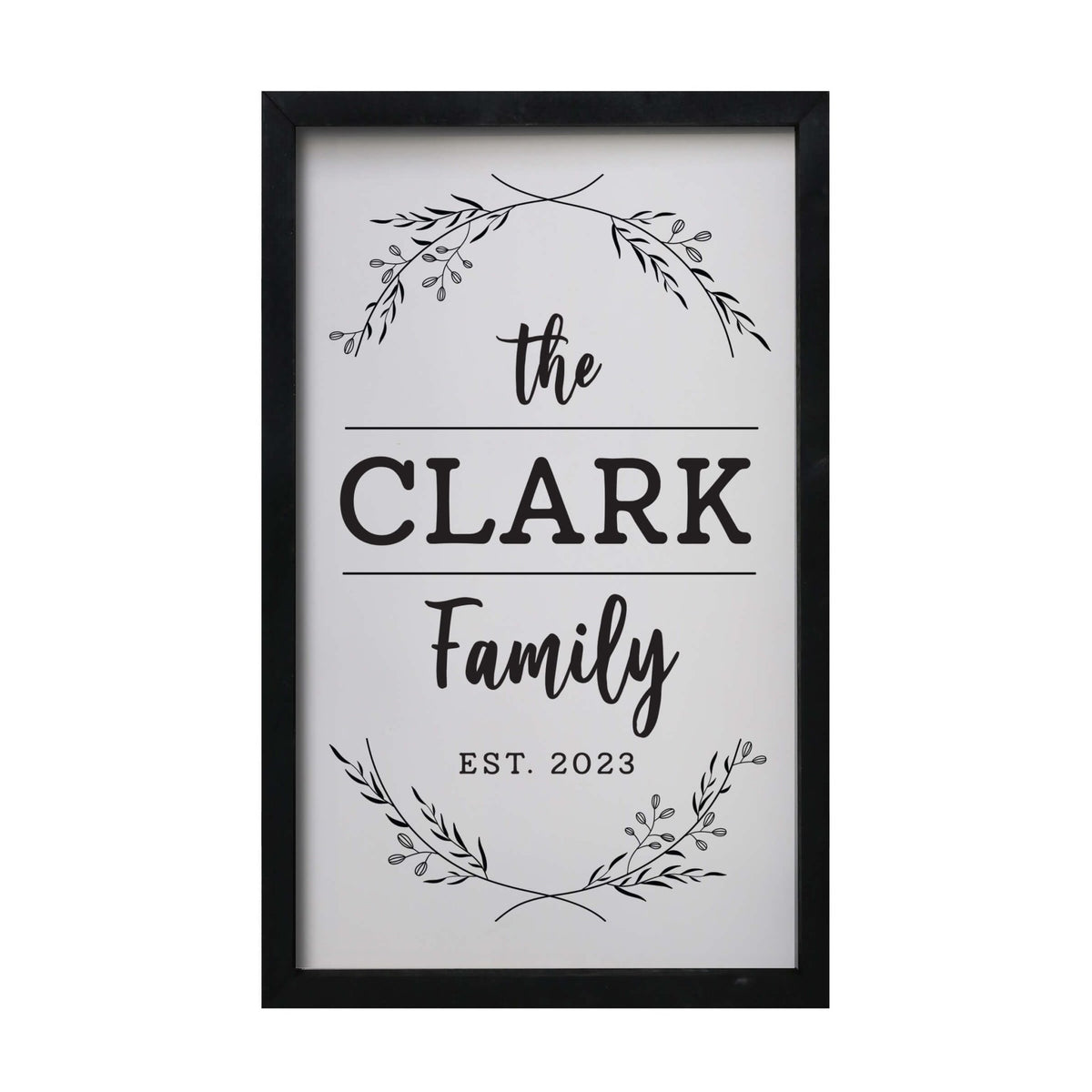 Personalized Family Wall Hanging Framed Shadow Box For Home Décor - The Clark Family - LifeSong Milestones