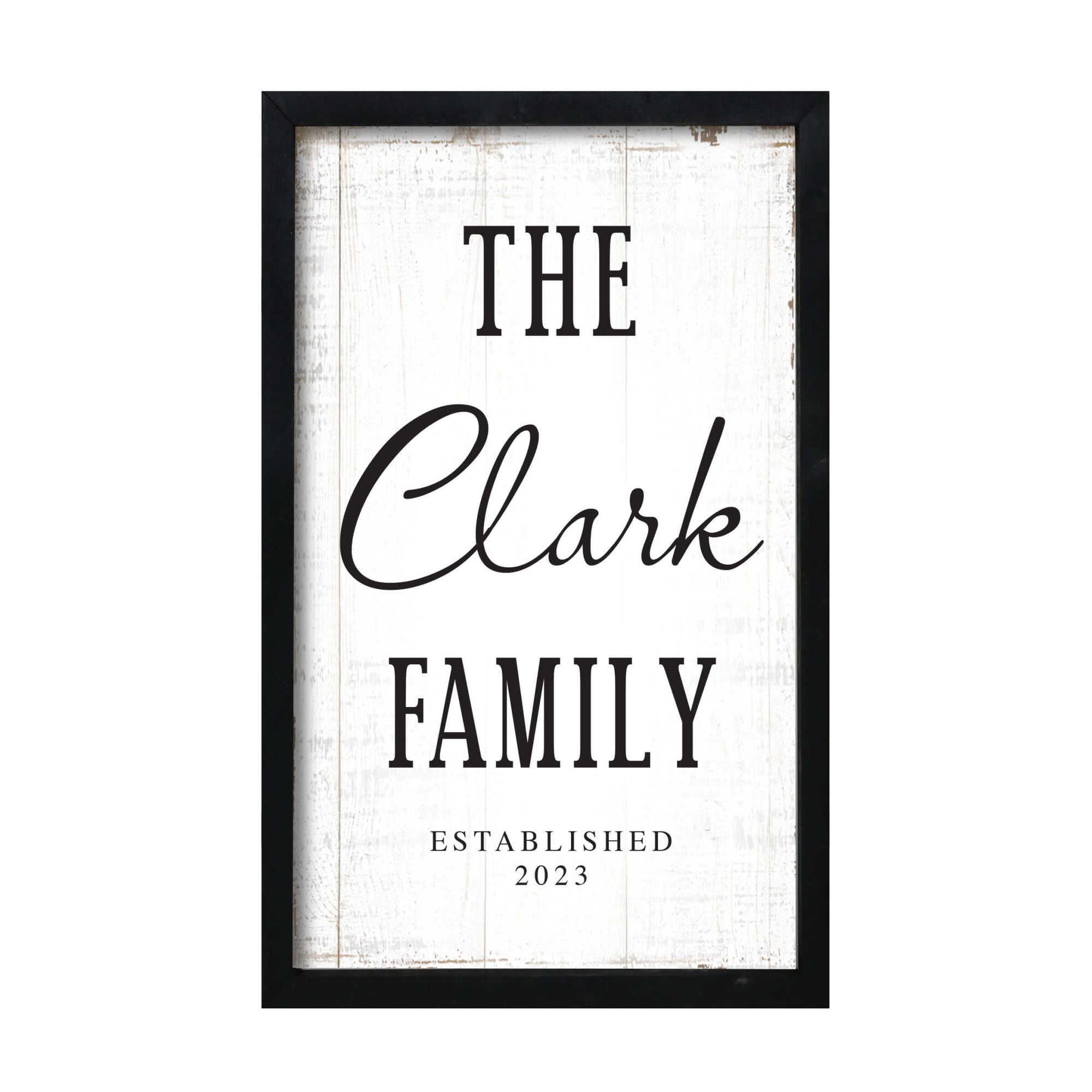 Personalized Family Wall Hanging Framed Shadow Box For Home Décor - The Clark Family - LifeSong Milestones