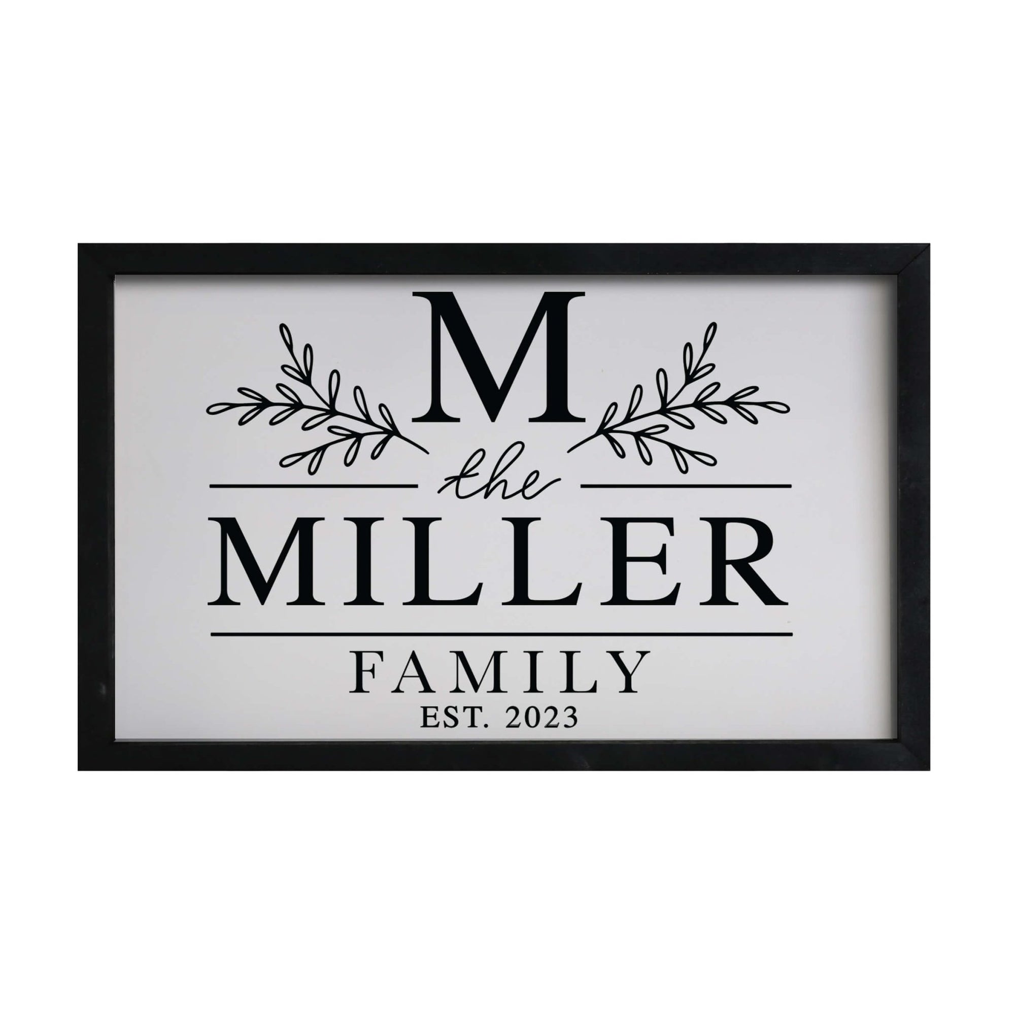 Personalized Family Wall Hanging Framed Shadow Box For Home Décor - The Miller - LifeSong Milestones