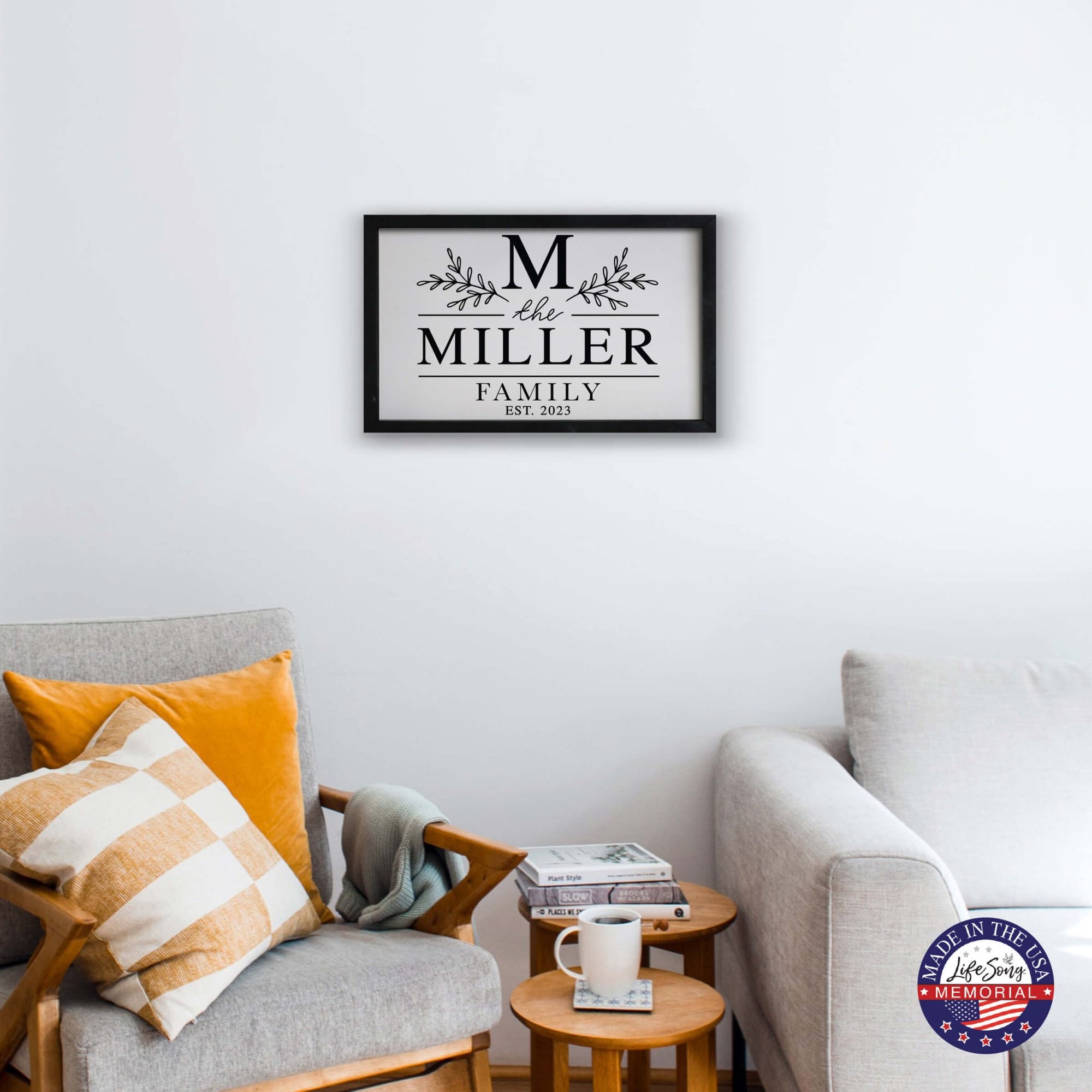 Personalized Family Wall Hanging Framed Shadow Box For Home Décor - The Miller - LifeSong Milestones