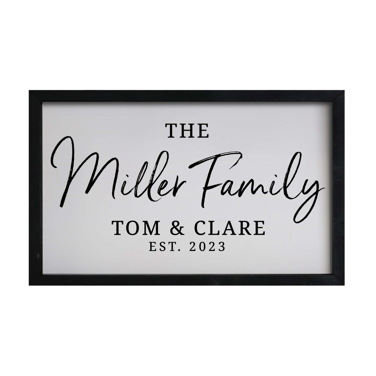 Personalized Family Wall Hanging Framed Shadow Box For Home Décor - The Miller Family - LifeSong Milestones