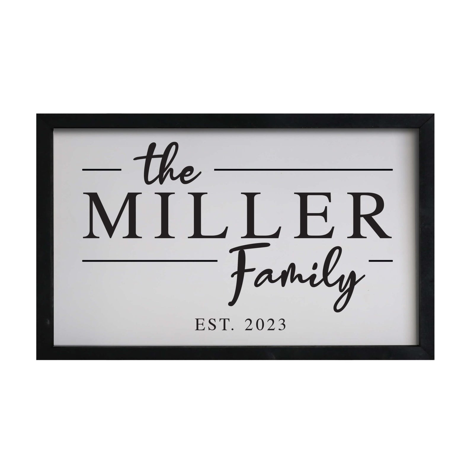 Personalized Family Wall Hanging Framed Shadow Box For Home Décor - The Miller Family - LifeSong Milestones