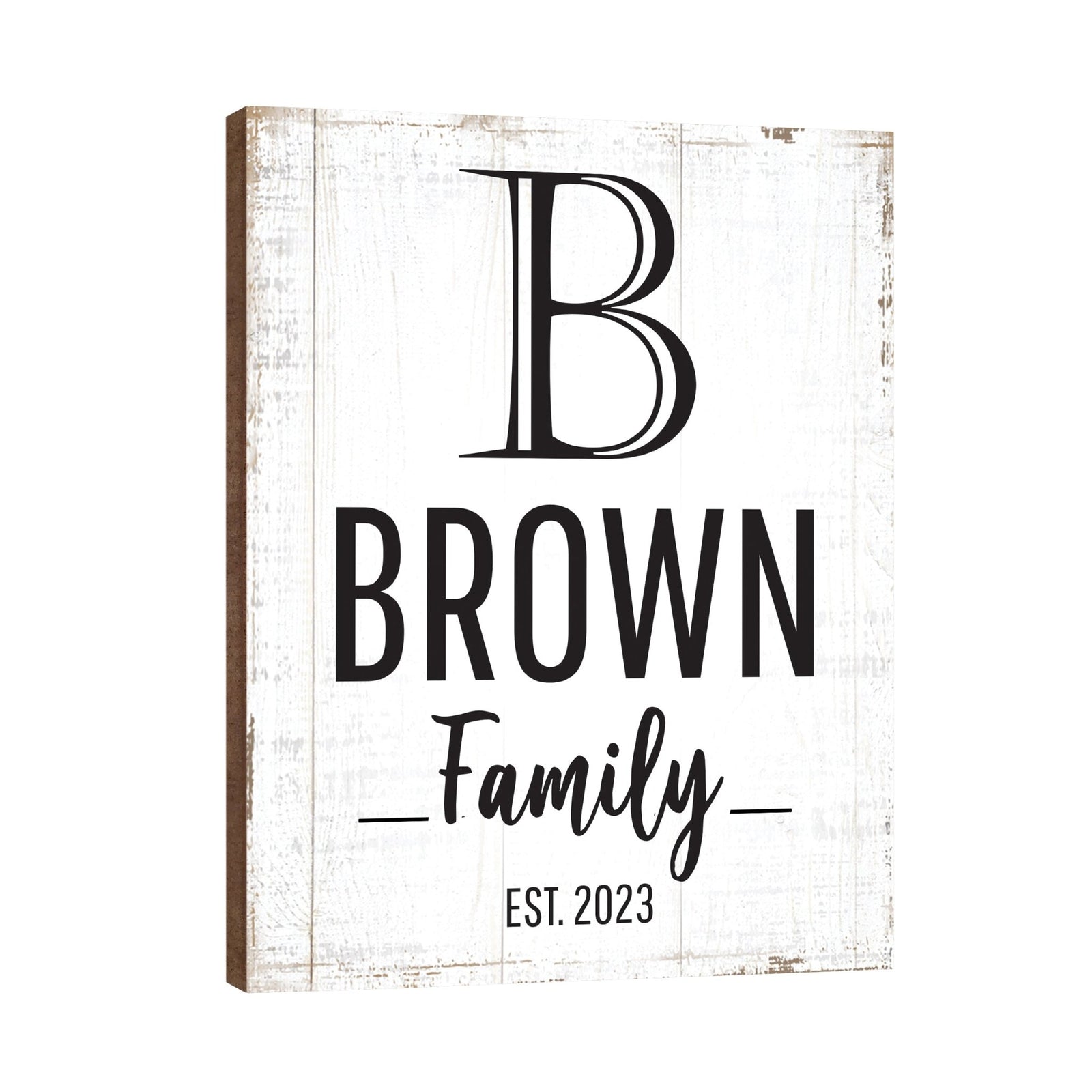 Personalized Family Wall Hanging Plaque for Home Décor - Brown Family - LifeSong Milestones