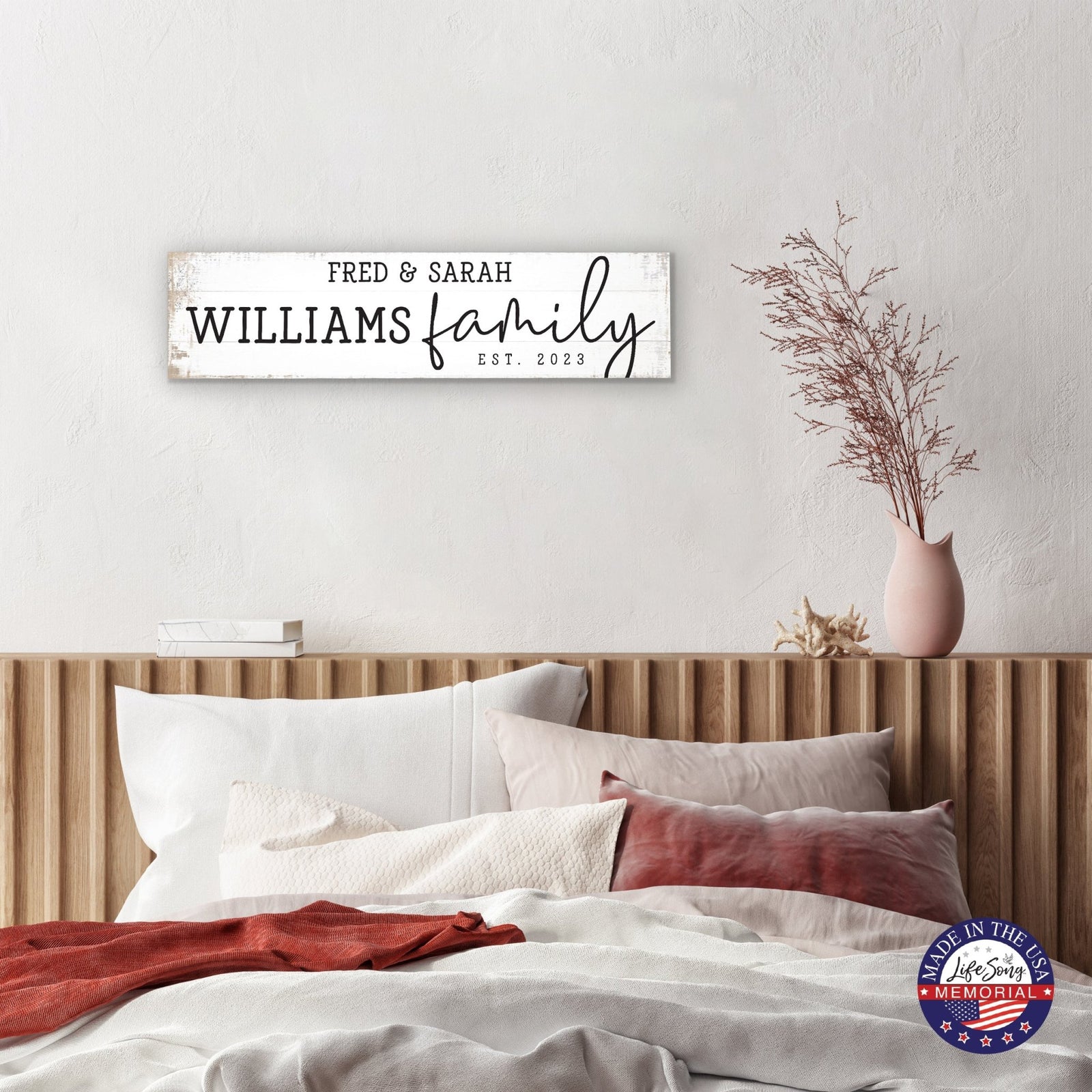 Personalized Family Wall Hanging Plaque for Home Décor Ideas - Williams Family - LifeSong Milestones