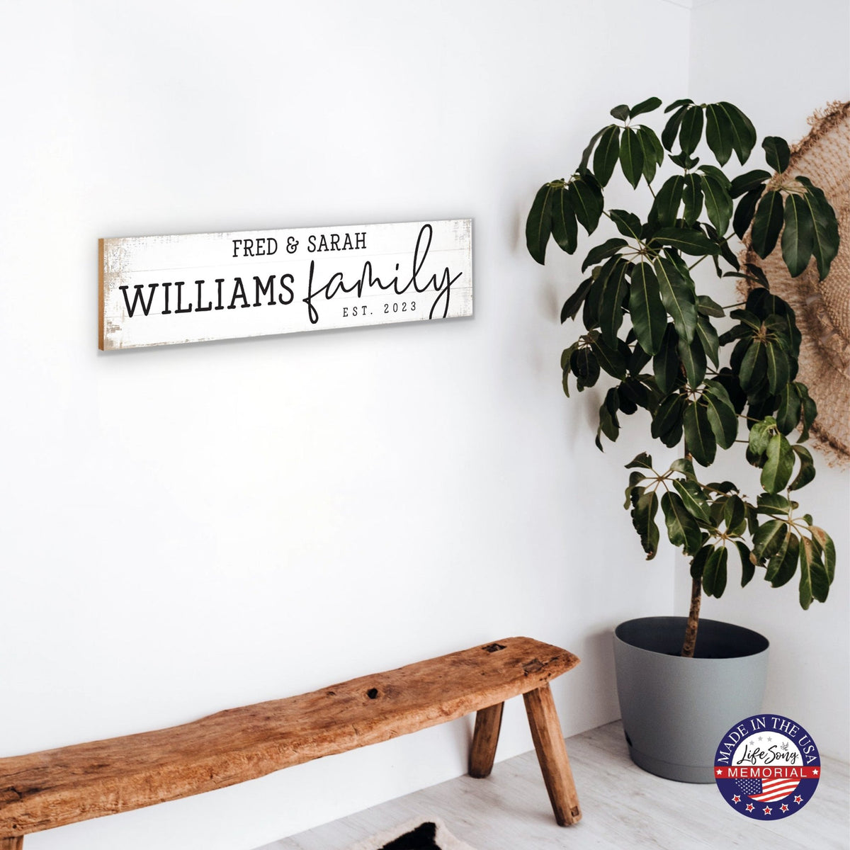 Personalized Family Wall Hanging Plaque for Home Décor Ideas - Williams Family - LifeSong Milestones