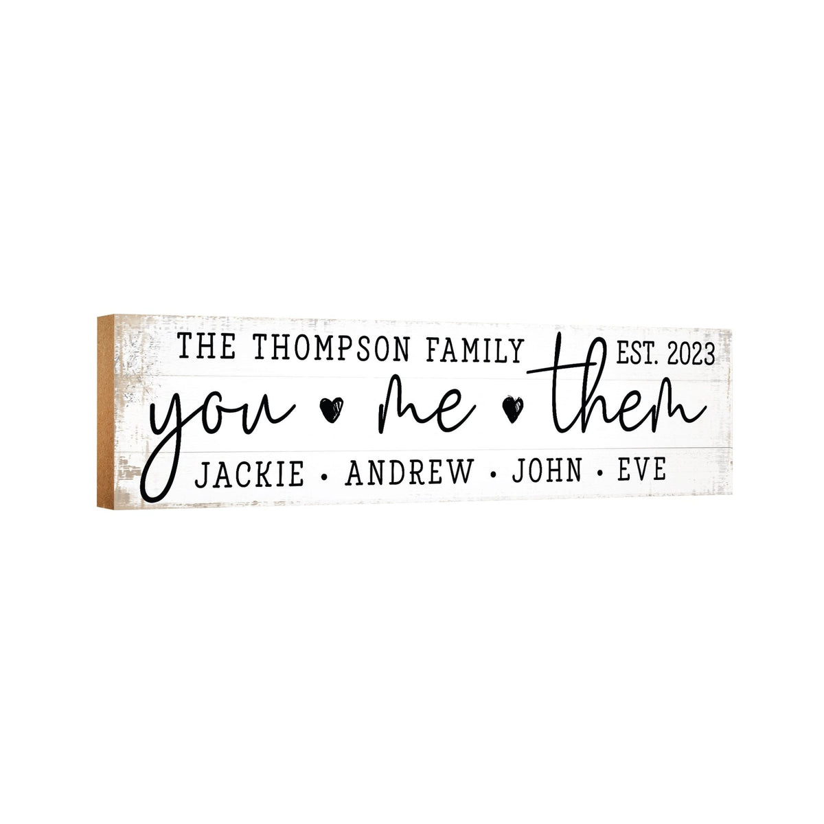 Personalized Family Wall Hanging Plaque for Home Décor Ideas - You Me Them - LifeSong Milestones