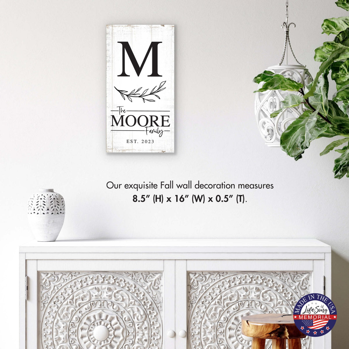 Personalized Family Wall Plaque for Custom Home Décor - Moore Family - LifeSong Milestones