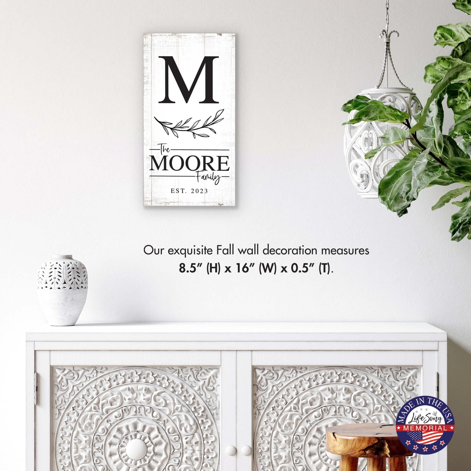 Personalized Family Wall Plaque for Custom Home Décor - Moore Family - LifeSong Milestones