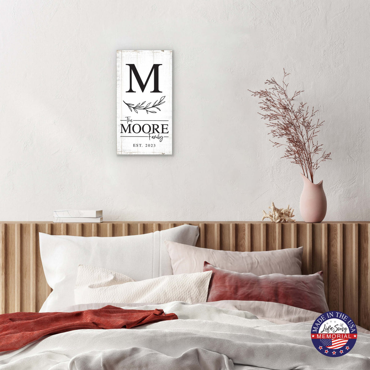 Personalized Family Wall Plaque for Custom Home Décor - Moore Family - LifeSong Milestones