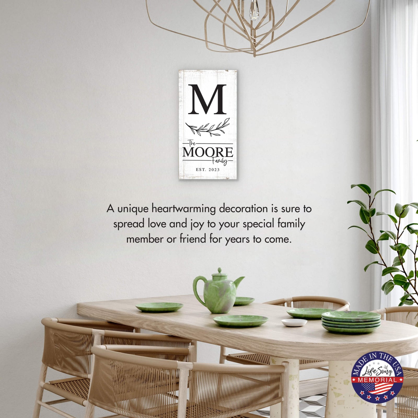 Personalized Family Wall Plaque for Custom Home Décor - Moore Family - LifeSong Milestones