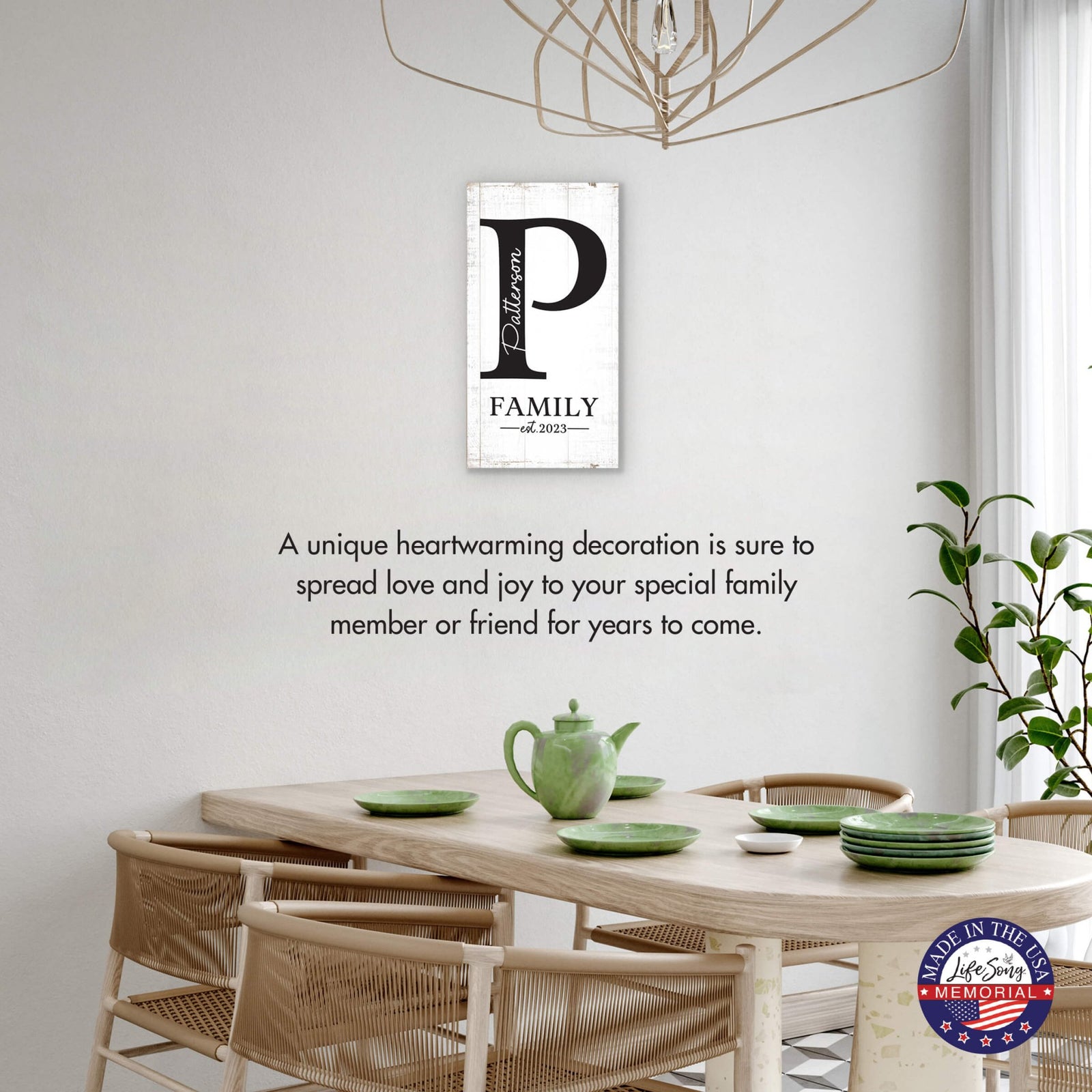 Personalized Family Wall Plaque for Custom Home Décor - Patterson Family - LifeSong Milestones