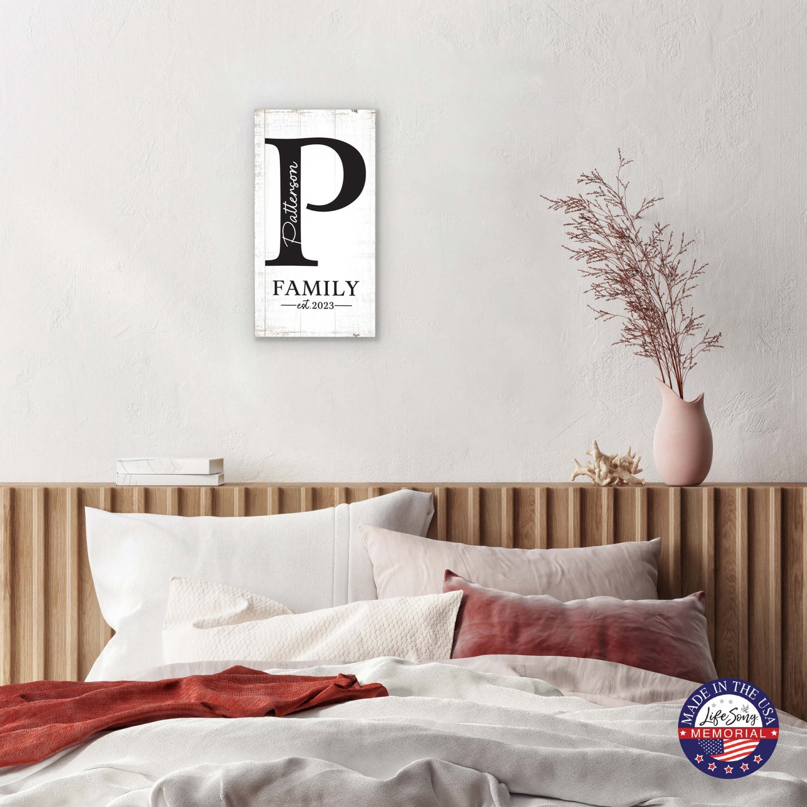 Personalized Family Wall Plaque for Custom Home Décor - Patterson Family - LifeSong Milestones
