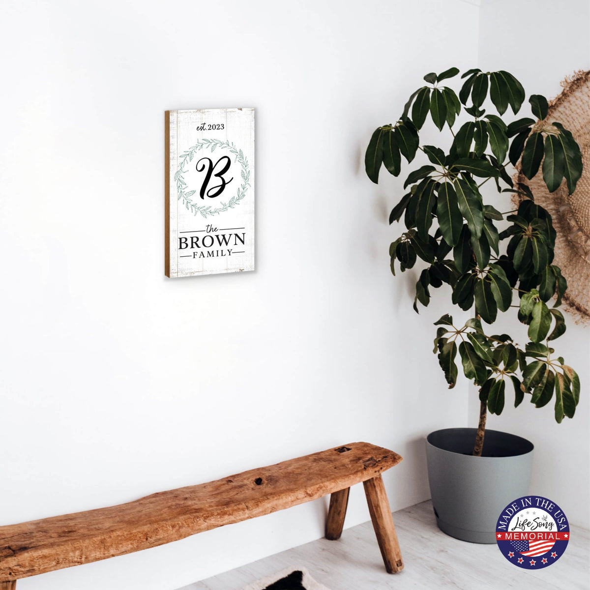 Personalized Family Wall Plaque for Custom Home Décor - The Brown Family - LifeSong Milestones