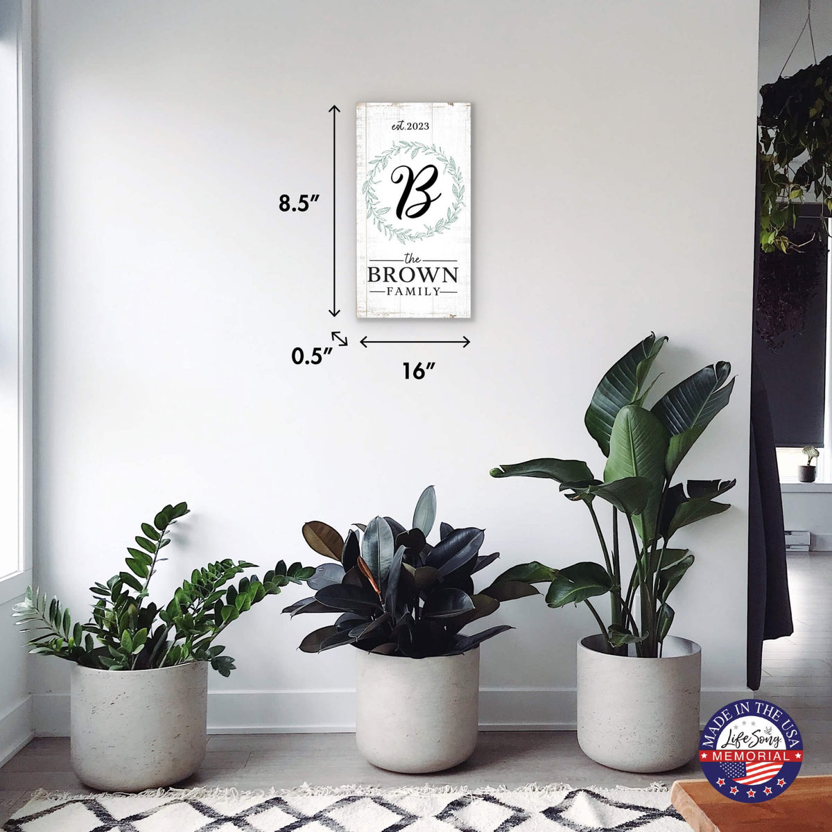 Personalized Family Wall Plaque for Custom Home Décor - The Brown Family - LifeSong Milestones