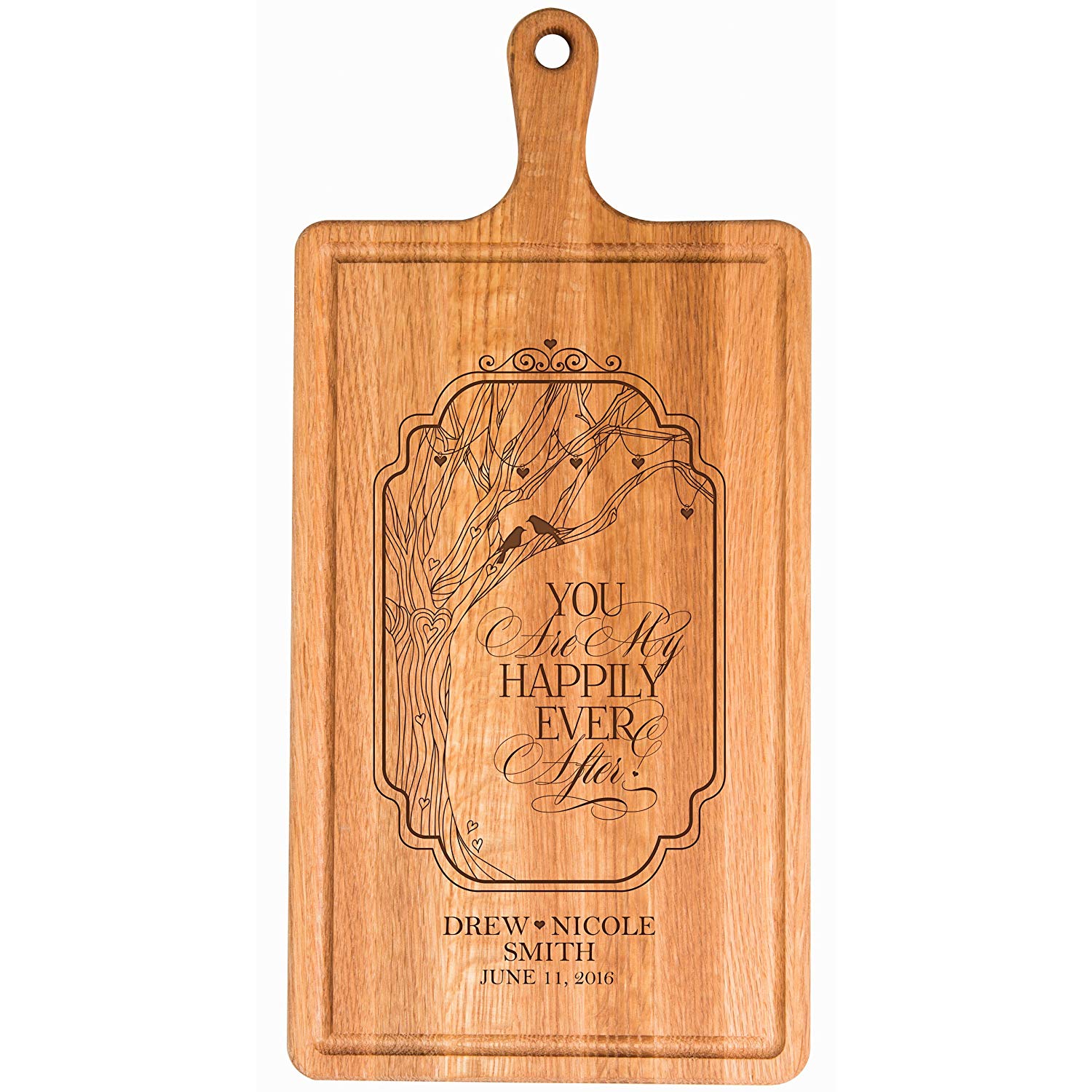 Personalized Family Wedding Cutting Board Gift - Happily Ever After - LifeSong Milestones