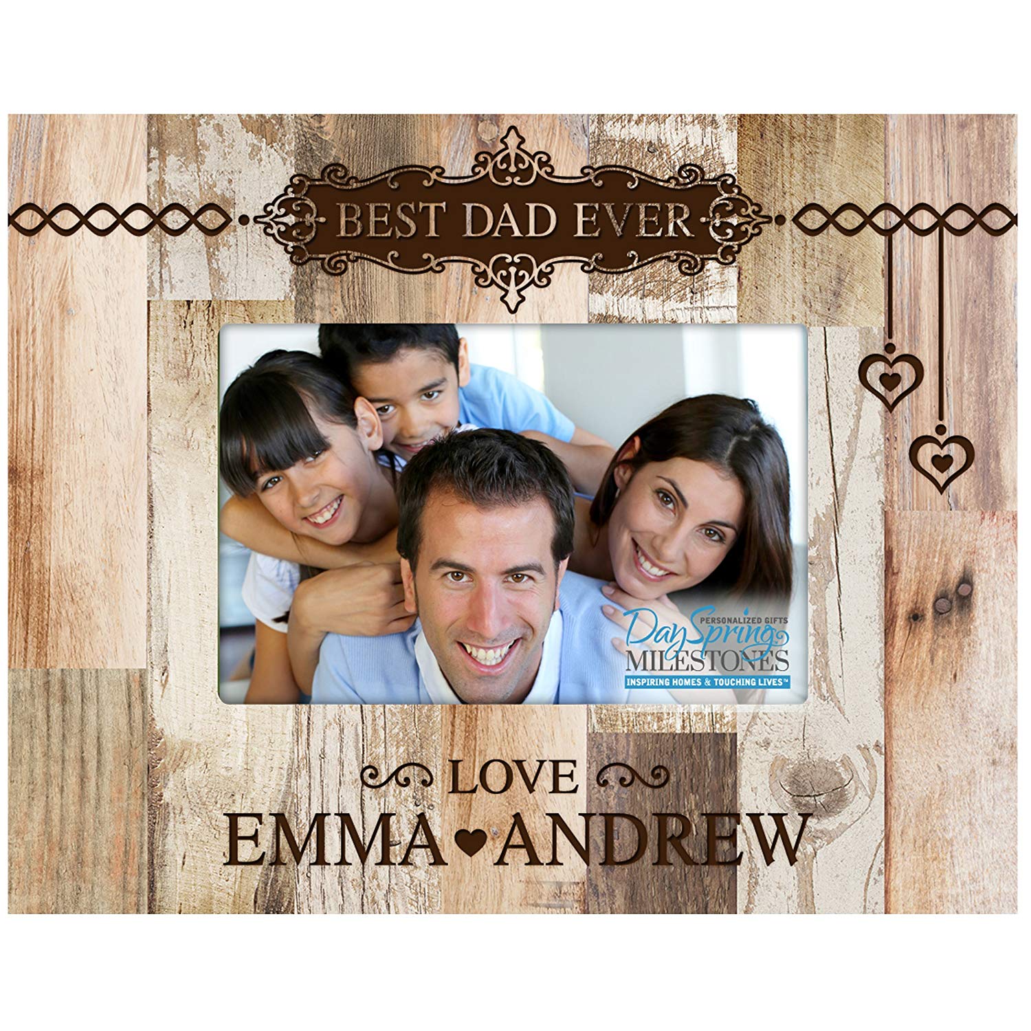 Personalized Father Birthday Photo Frame Gift - Best Dad Ever - LifeSong Milestones