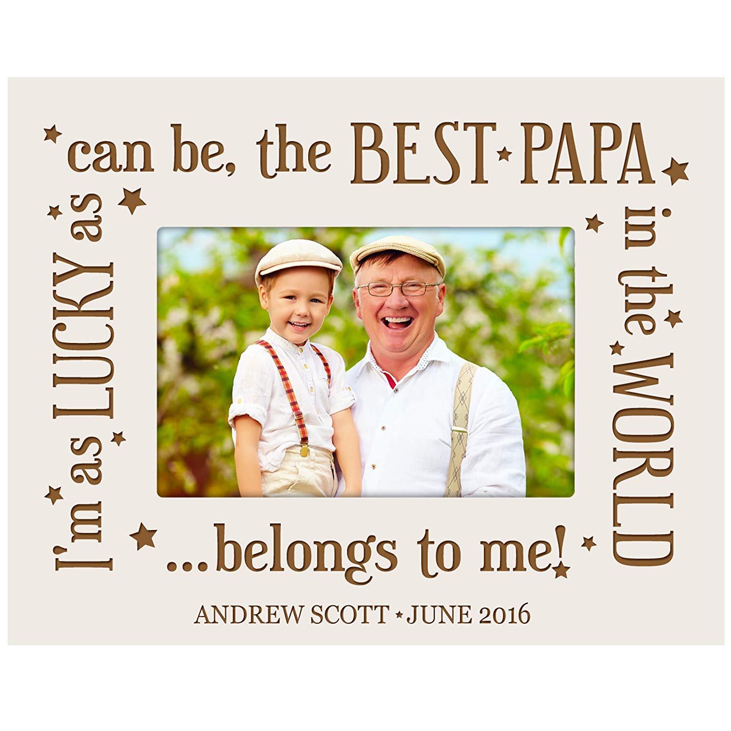 Personalized Father Birthday Photo Frame Gift - Best Papa - LifeSong Milestones