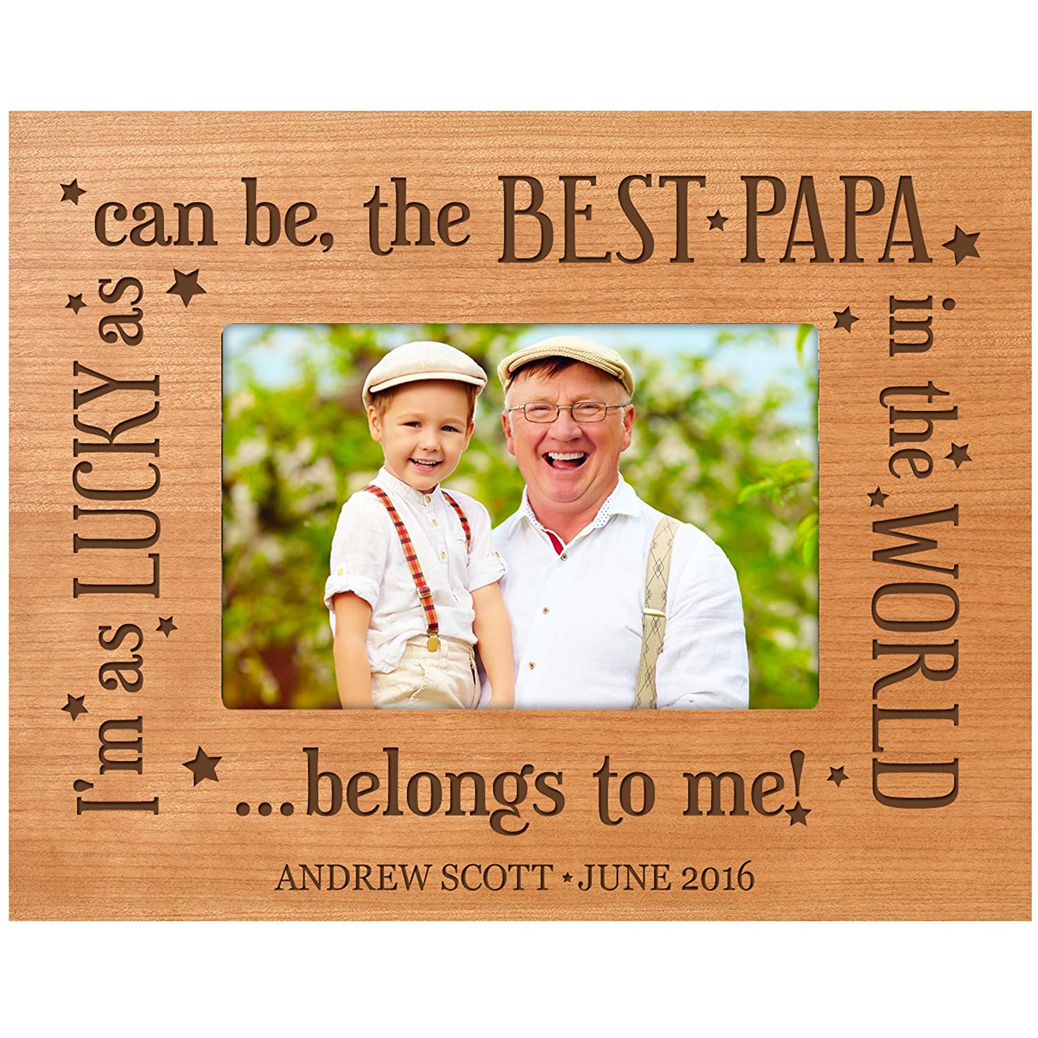 Personalized Father Birthday Photo Frame Gift - Best Papa - LifeSong Milestones