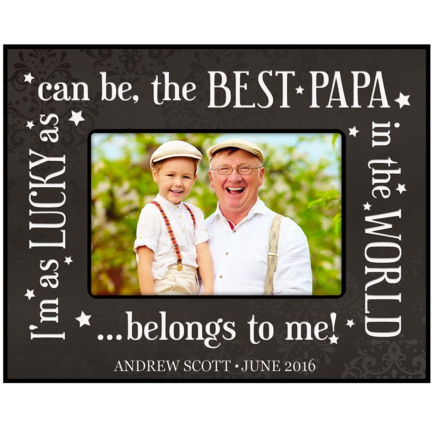 Personalized Father Birthday Photo Frame Gift - Best Papa - LifeSong Milestones