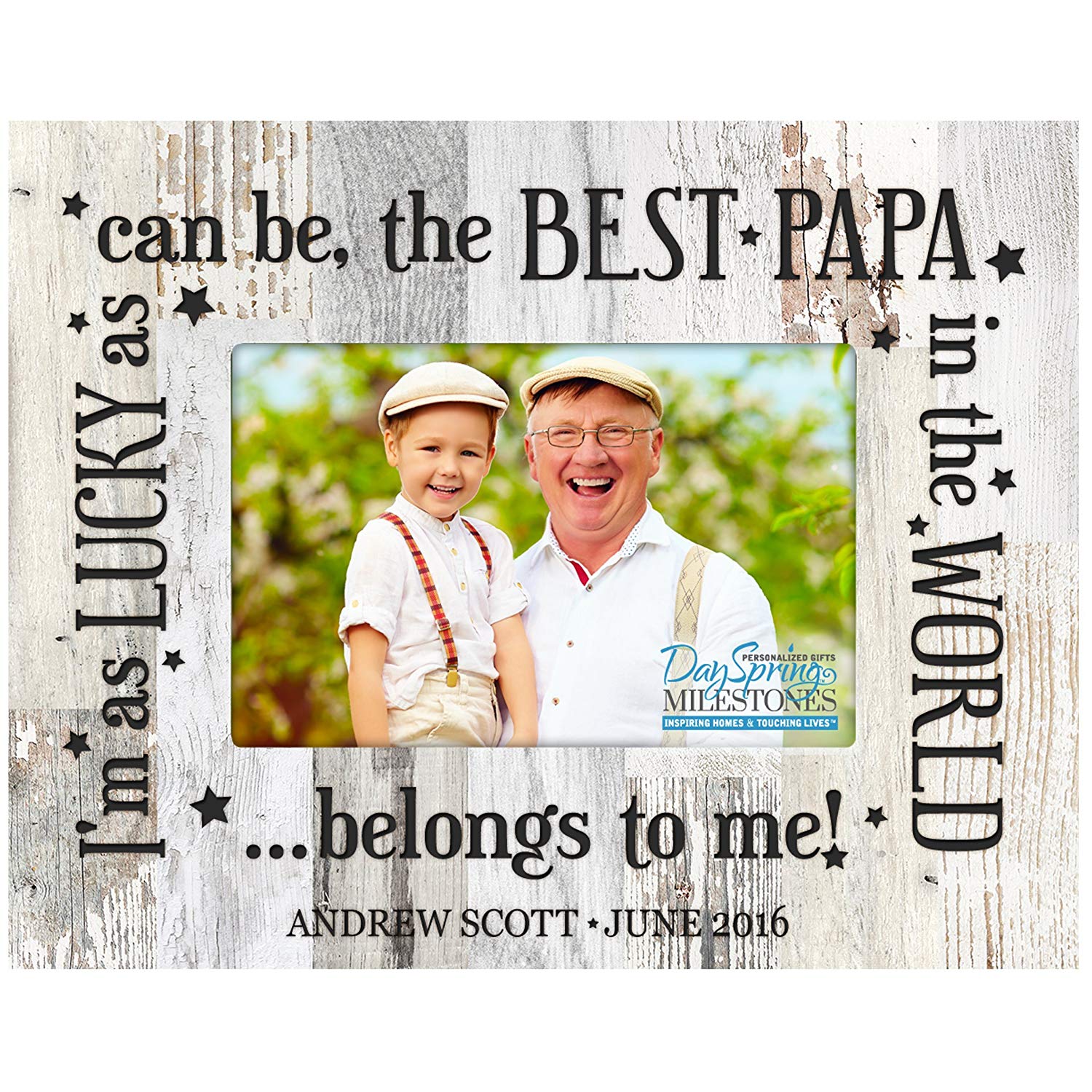 Personalized Father Birthday Photo Frame Gift - Best Papa - LifeSong Milestones
