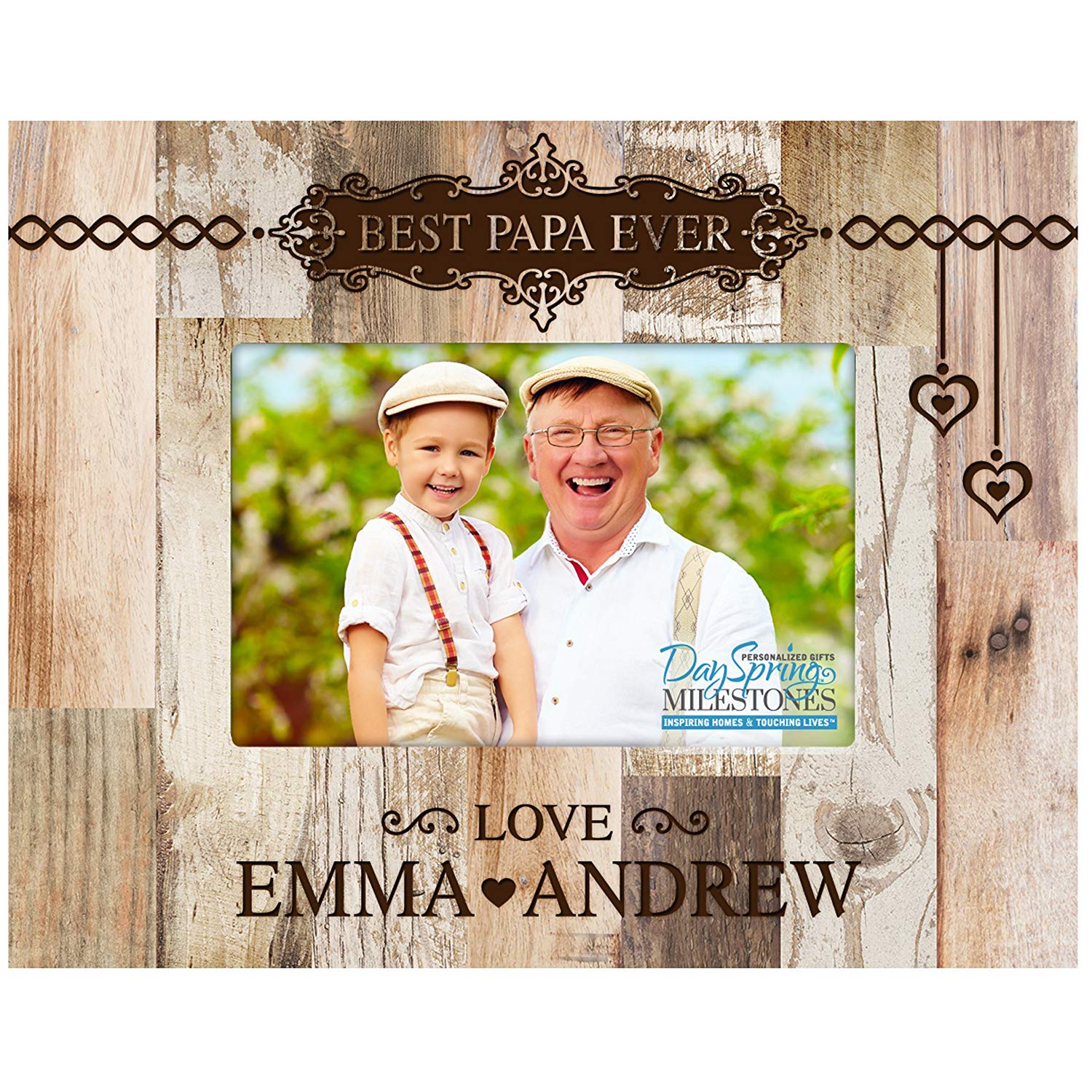 Personalized Father Birthday Photo Frame Gift - Best Papa Ever - LifeSong Milestones