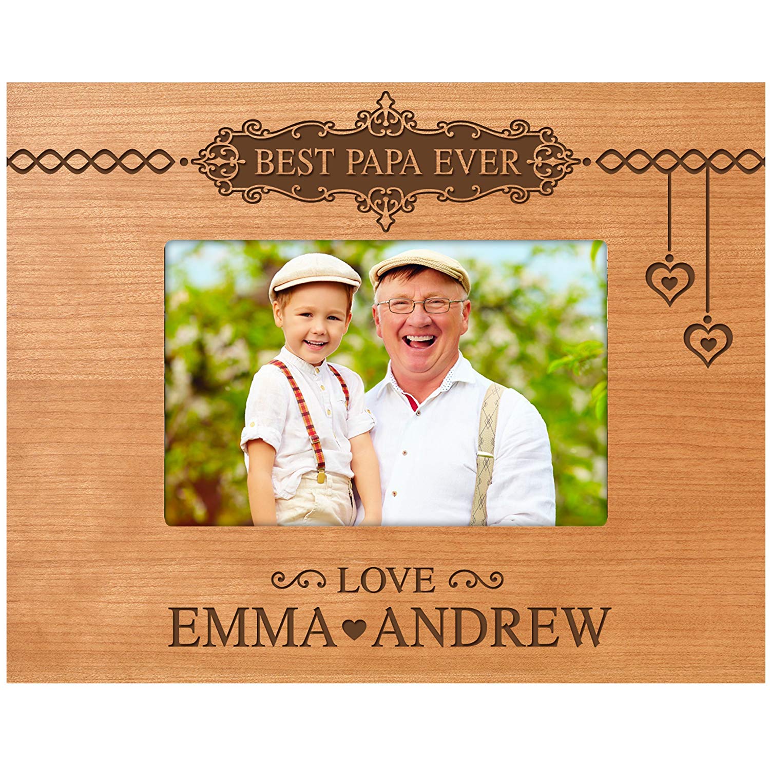 Personalized Father Birthday Photo Frame Gift - Best Papa Ever - LifeSong Milestones