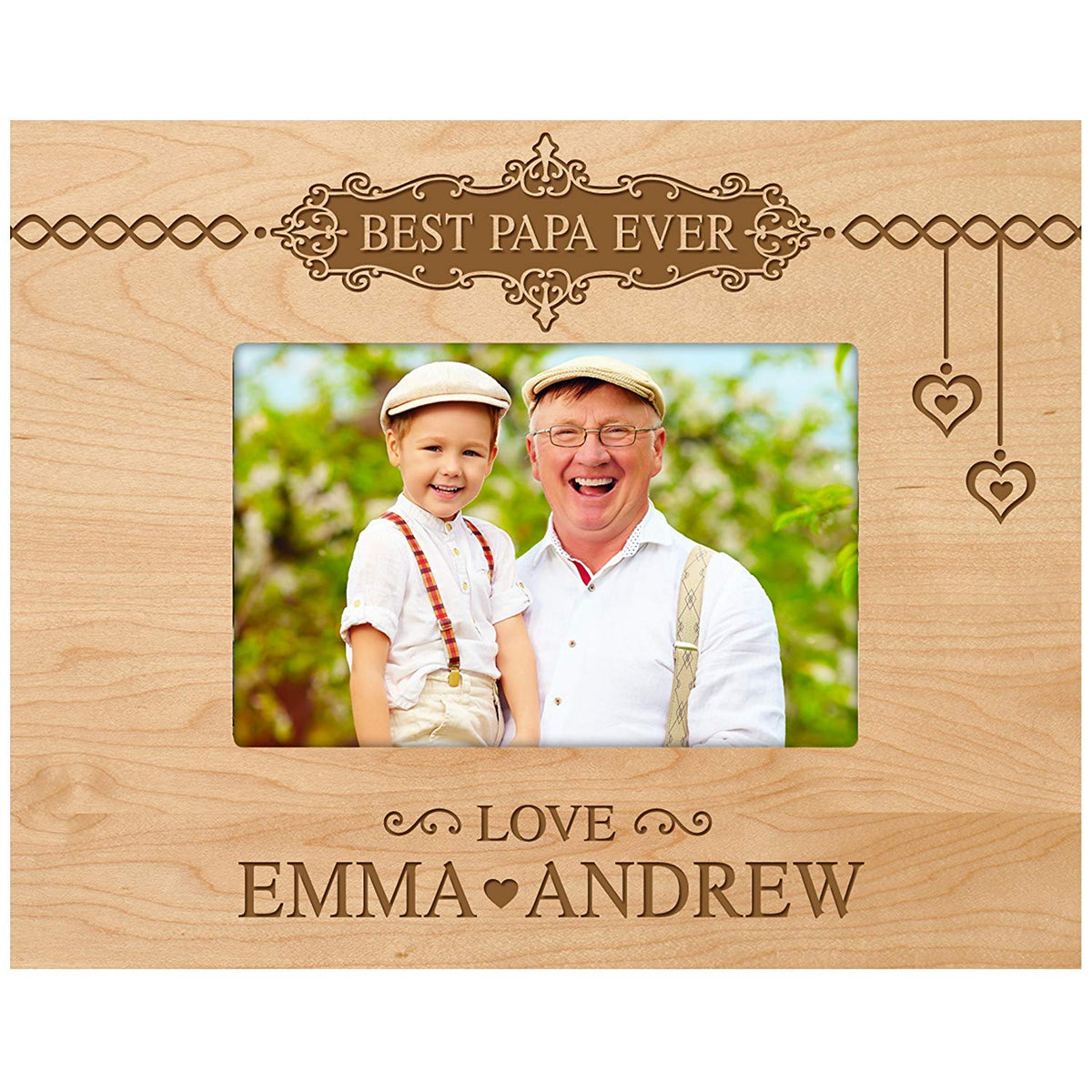 Personalized Father Birthday Photo Frame Gift - Best Papa Ever - LifeSong Milestones