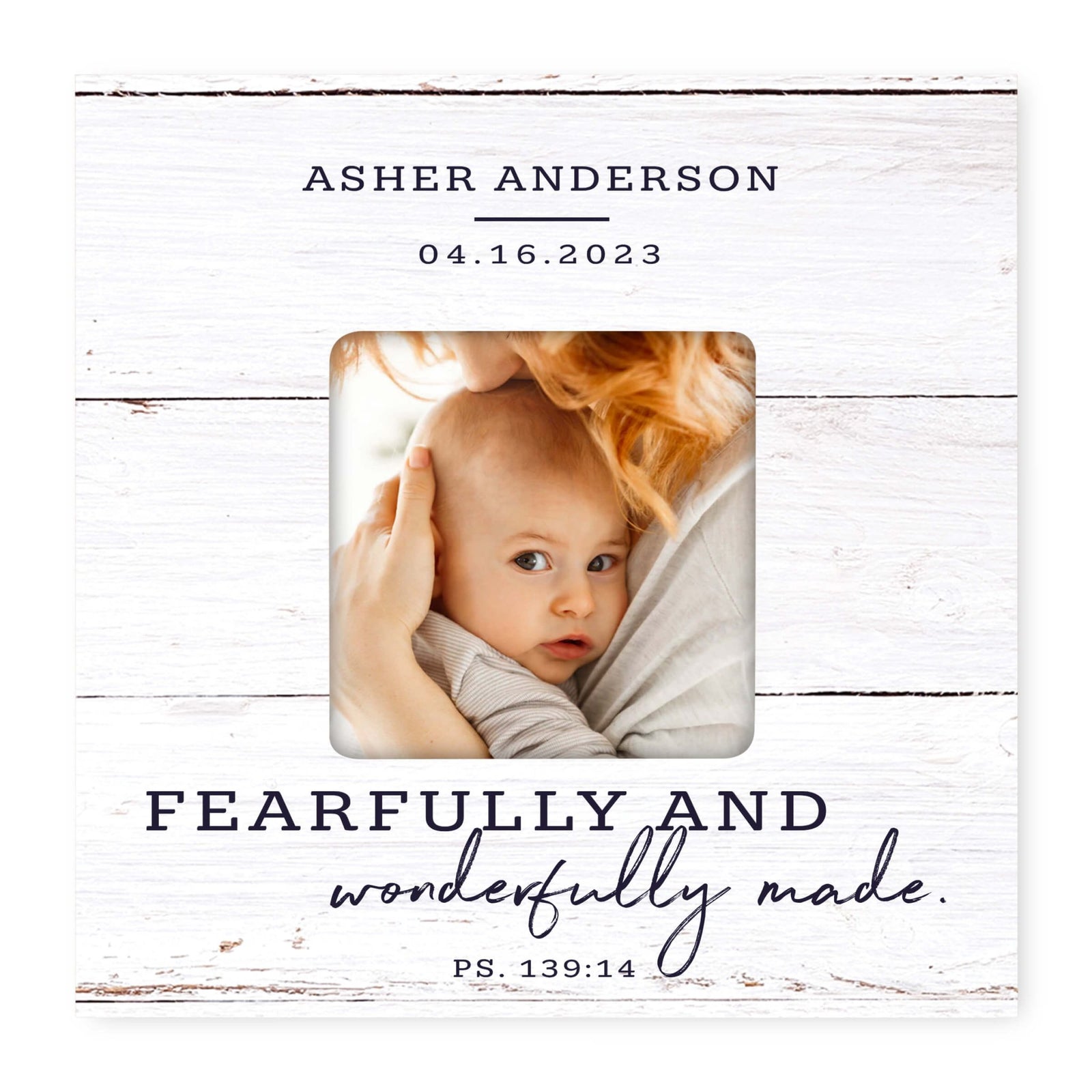 Personalized Fearfully and Wonderfully Made Picture Frame - LifeSong Milestones