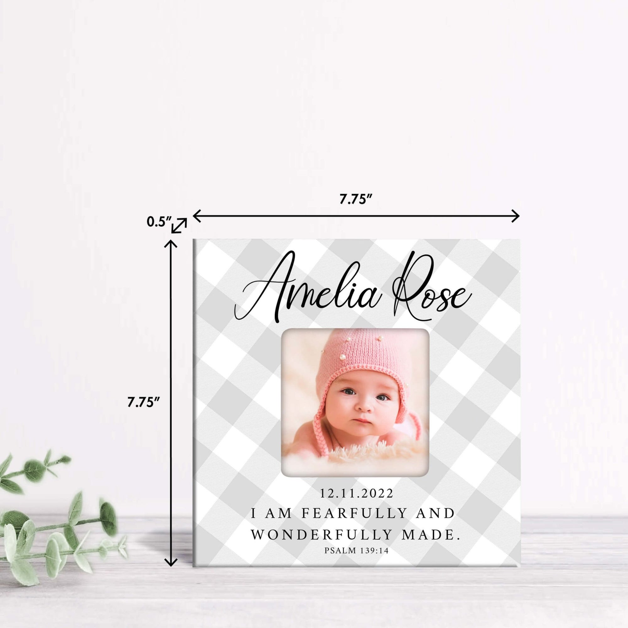 Personalized Fearfully and Wonderfully Made Picture Frame - LifeSong Milestones