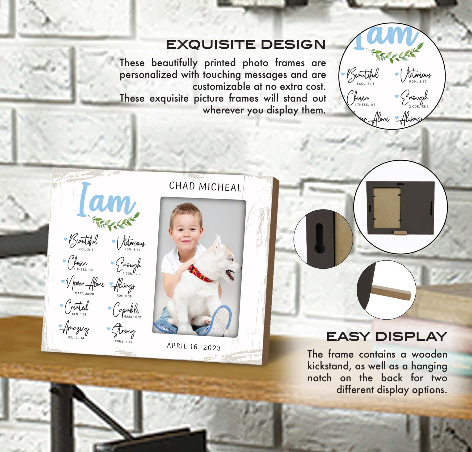 Personalized Fearfully & Wonderfully Made Picture Frame - LifeSong Milestones