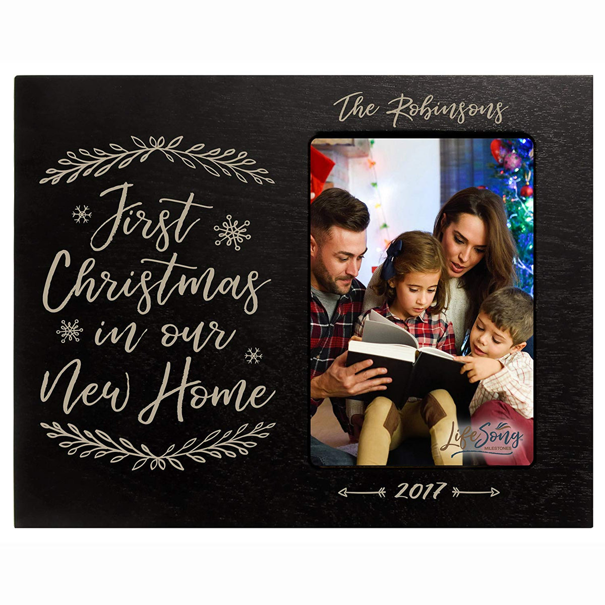 Personalized First Christmas 4 x 6 Photo Picture Frame - LifeSong Milestones